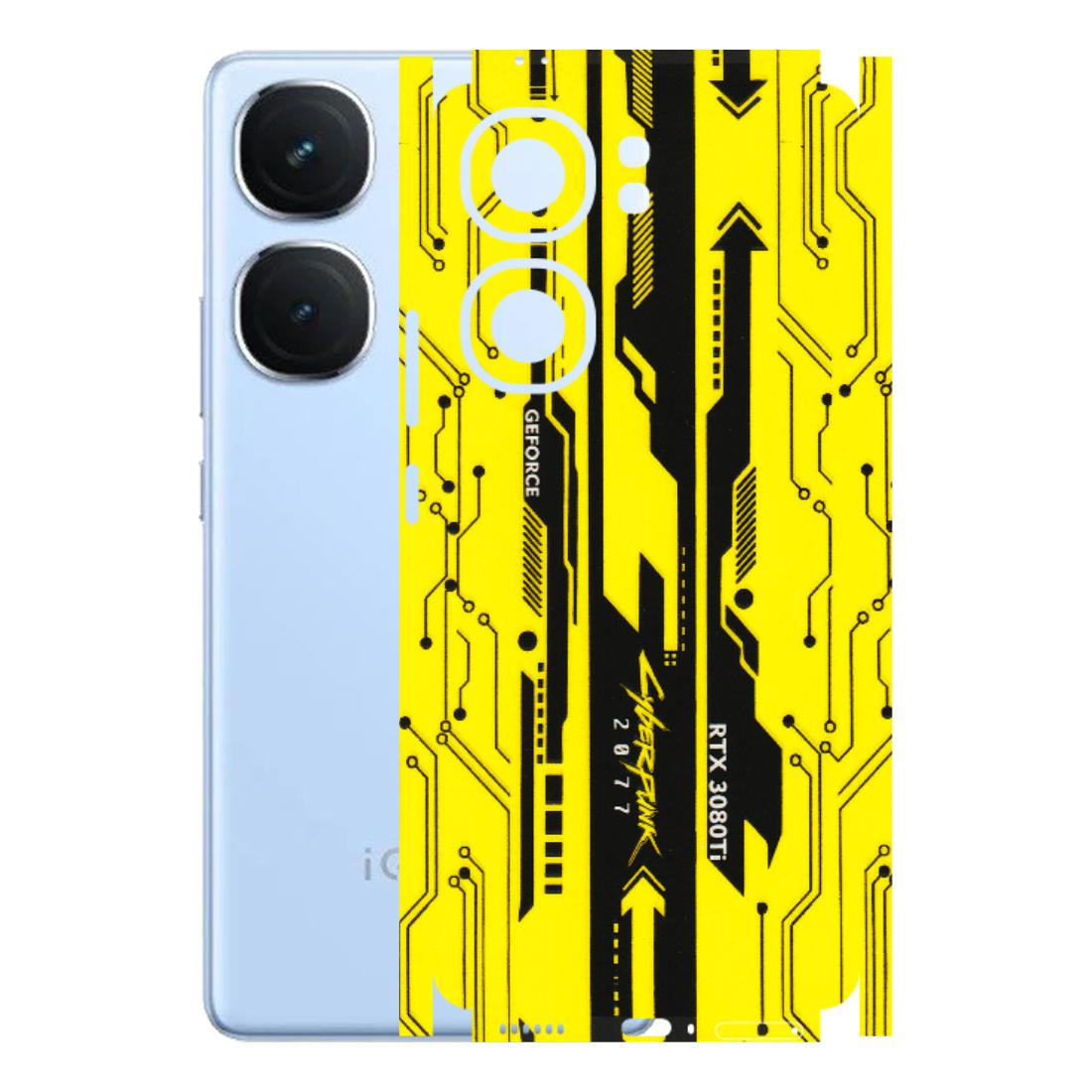 IQOO Phone Skins (All Models) - Yellow Cyberpunk - 3D Embossed Finish (L-93) IQOO Neo 9 Pro