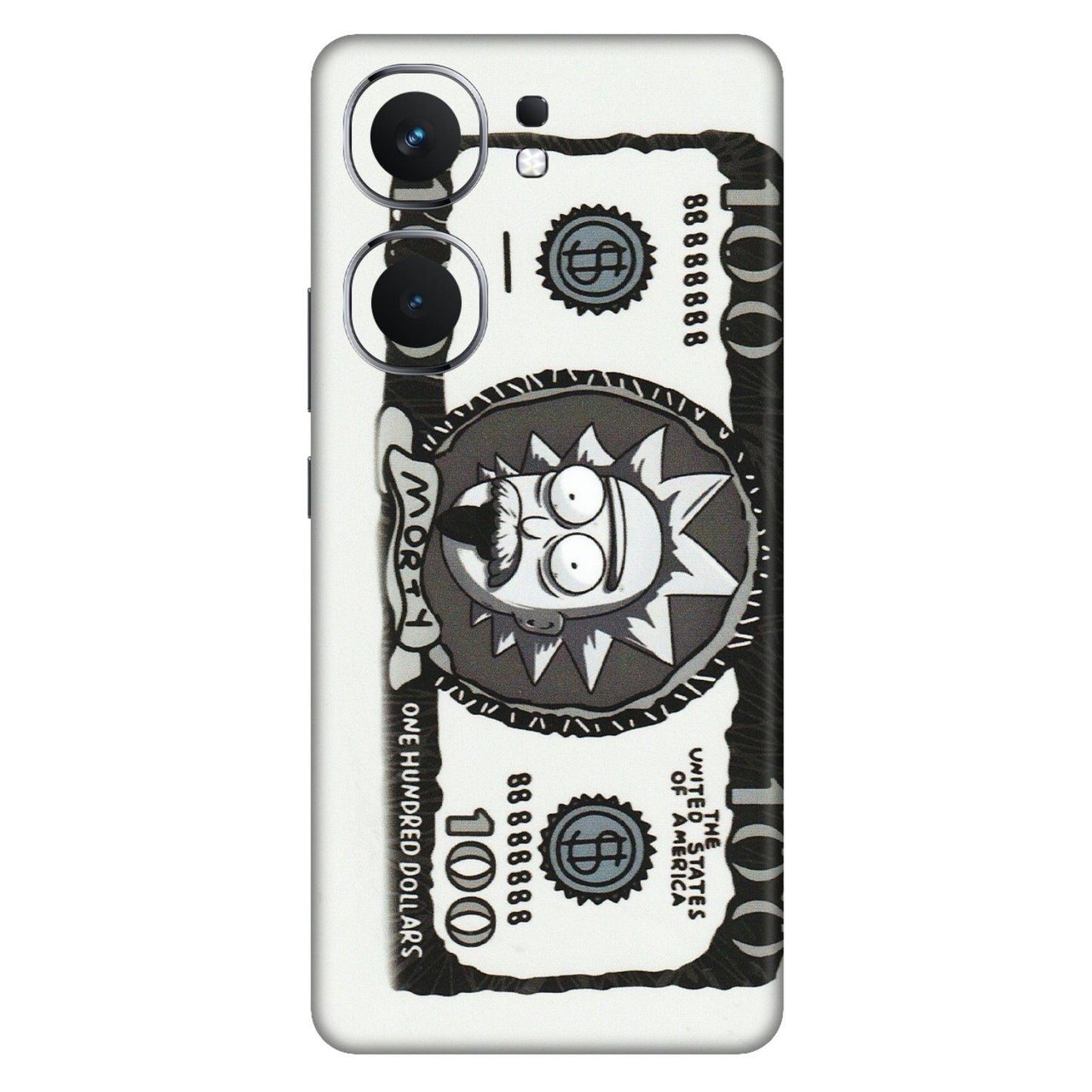 IQOO Phone Skins (All Models) - Rick And Morty Hundred Dollar Anime - Matte Finish (M-161) IQOO Neo 9 Pro