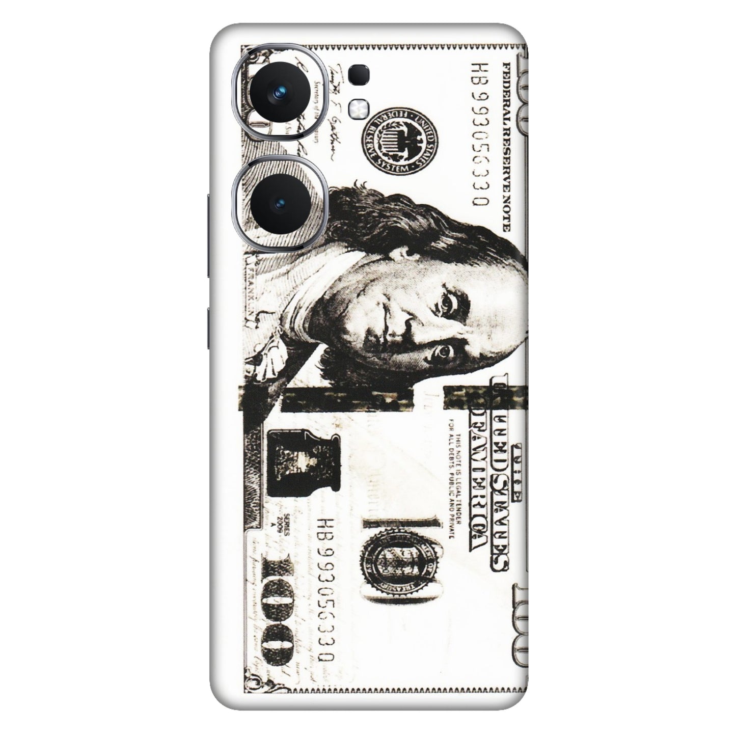 IQOO Phone Skins (All Models) - 100 Dollar Currency - Transparent Finish (T-01) IQOO Neo 9 Pro