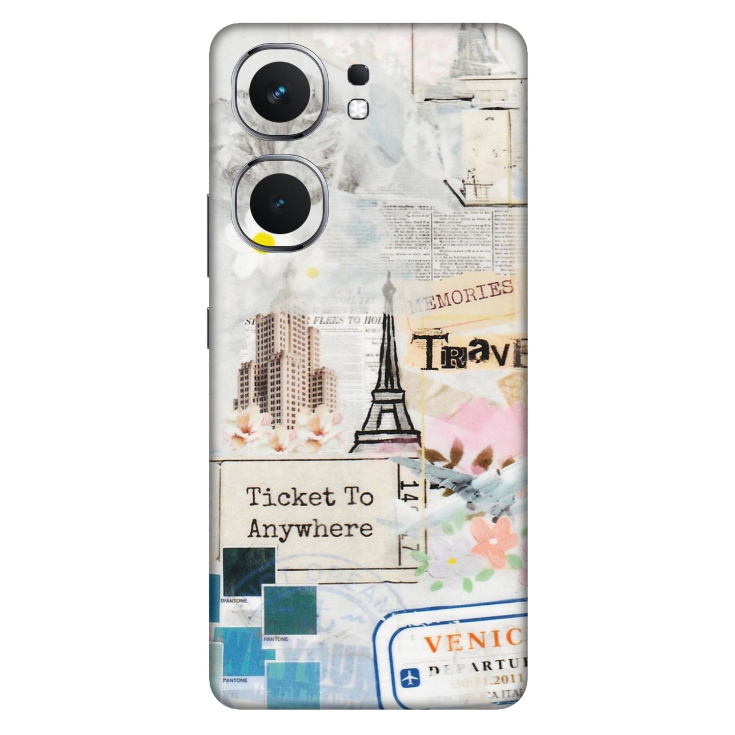 IQOO Phone Skins (All Models) - Travel Memories - Transparent Finish (T-09) IQOO Neo 9 Pro