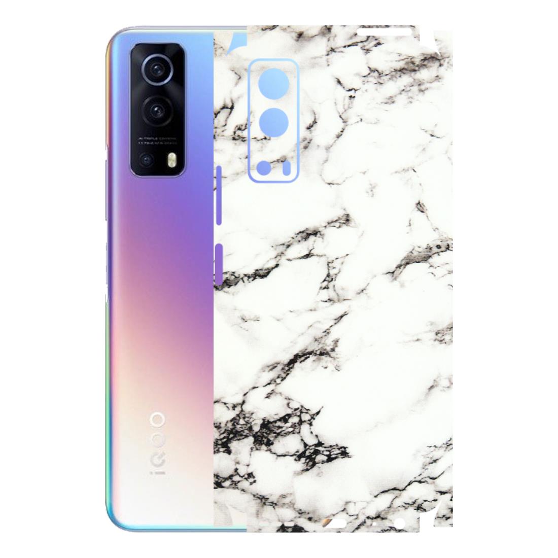 IQOO Phone Skins (All Models) - Black and White Marble Texture - 3D Embossed Finish (L-124) IQOO Z3 5G