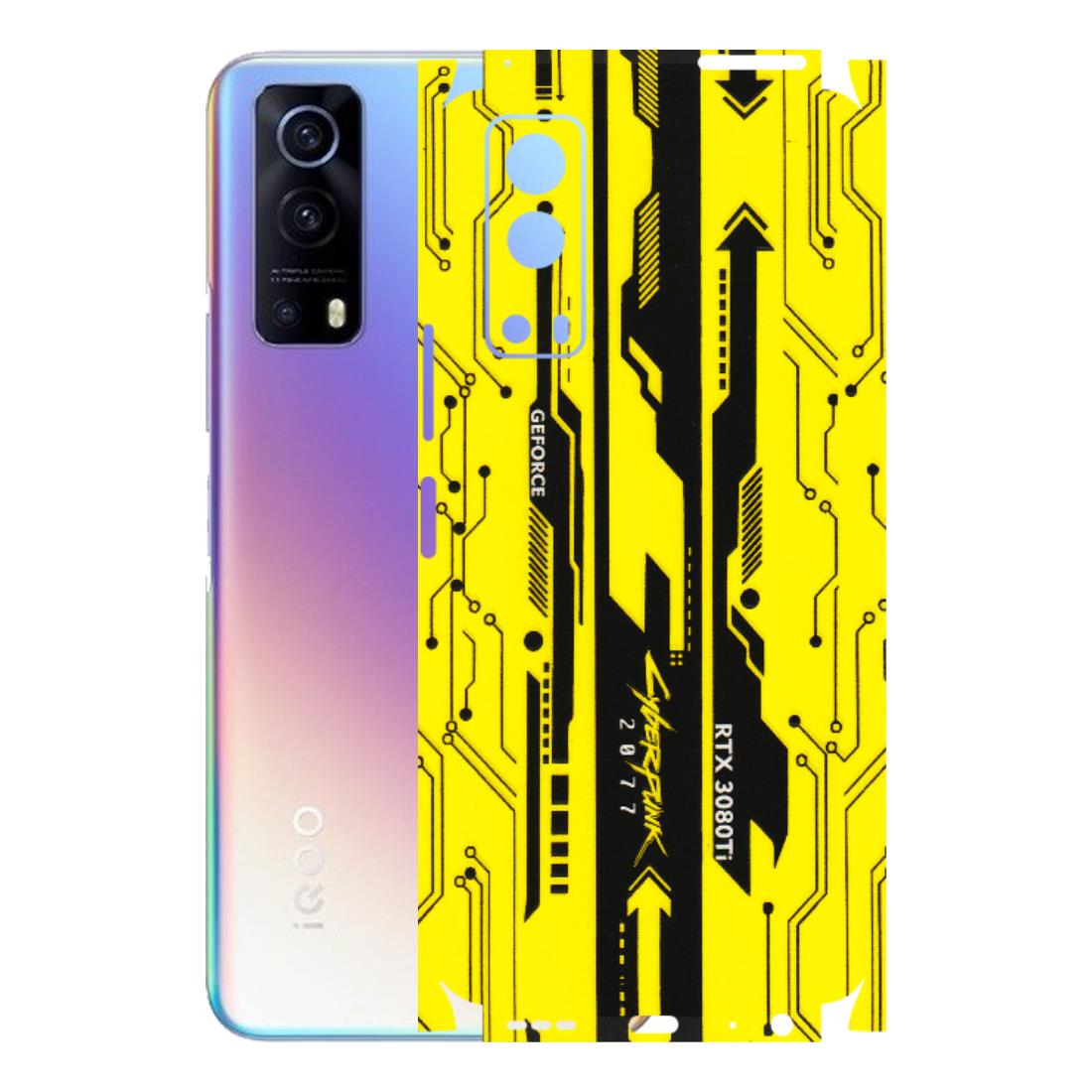 IQOO Phone Skins (All Models) - Yellow Cyberpunk - 3D Embossed Finish (L-93) IQOO Z3 5G
