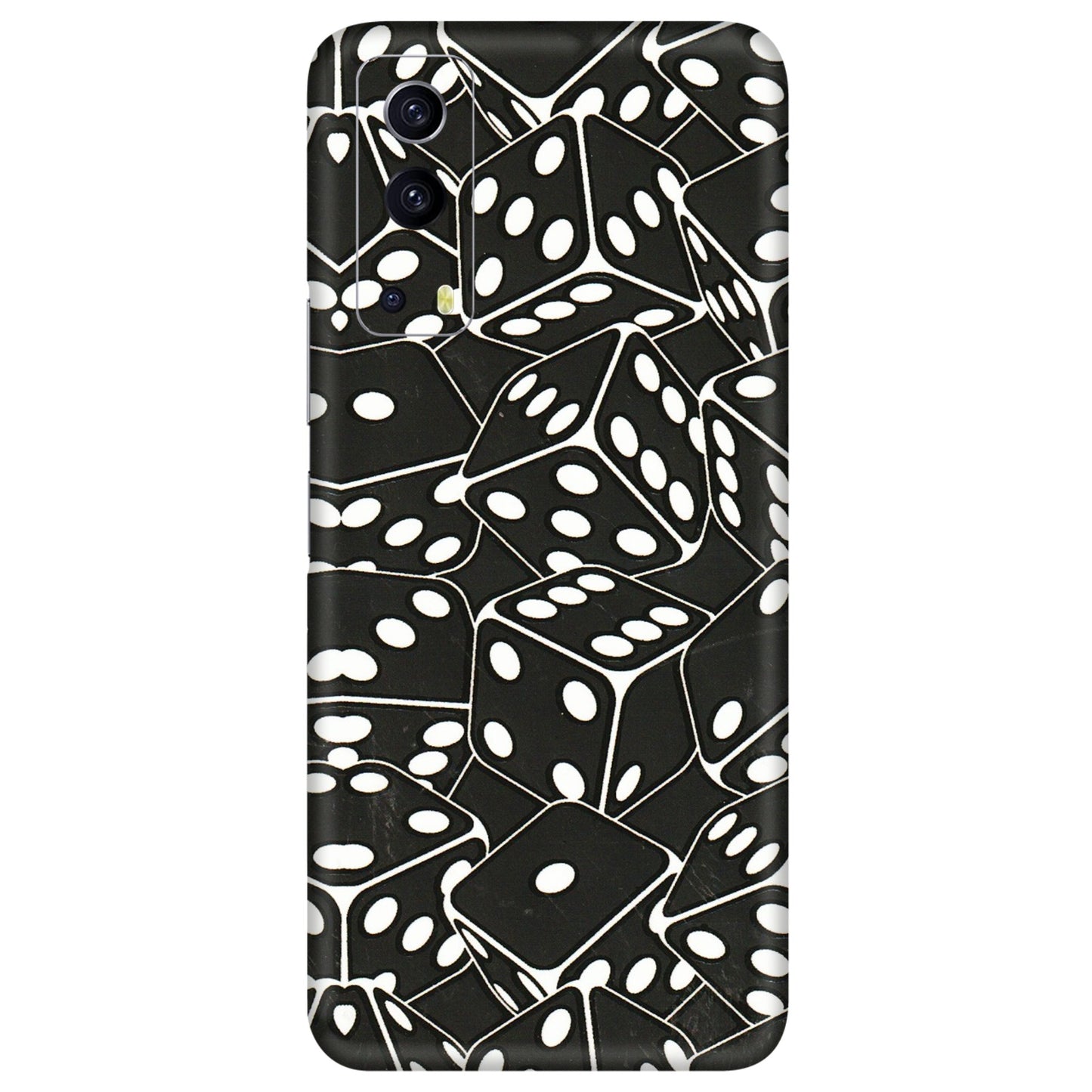 IQOO Phone Skins (All Models) - Big Black Dices - 3D Embossed Finish (L-106) IQOO Z3 5G