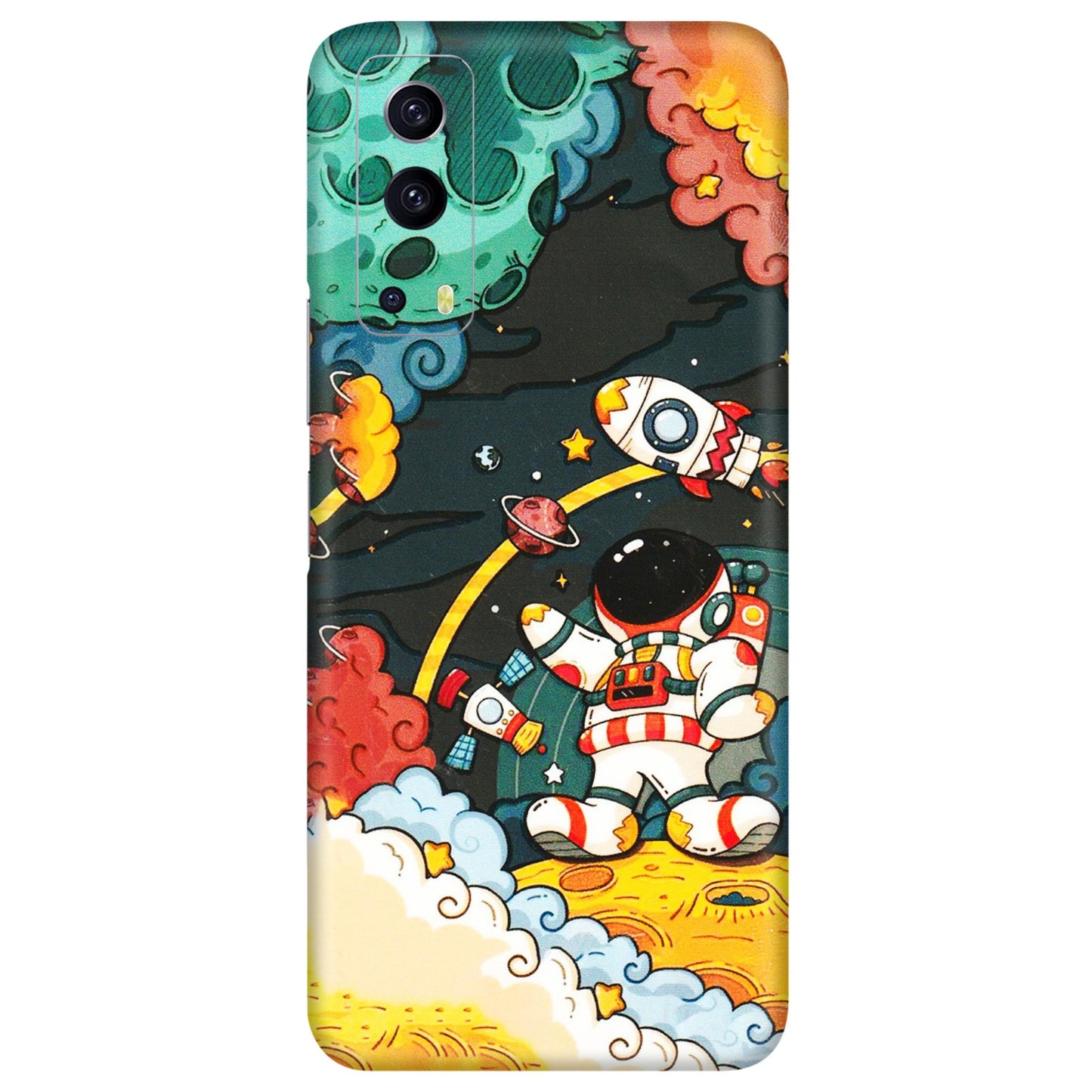 IQOO Phone Skins (All Models) - Astronauts & Spaceship - 3D Embossed Finish (L-145) IQOO Z3 5G