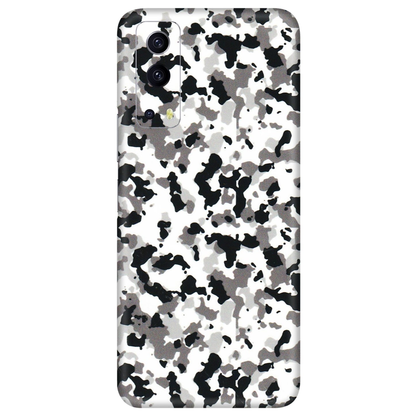 IQOO Phone Skins (All Models) - White Black Camouflage - 3D Embossed Finish (L-18) IQOO Z3 5G
