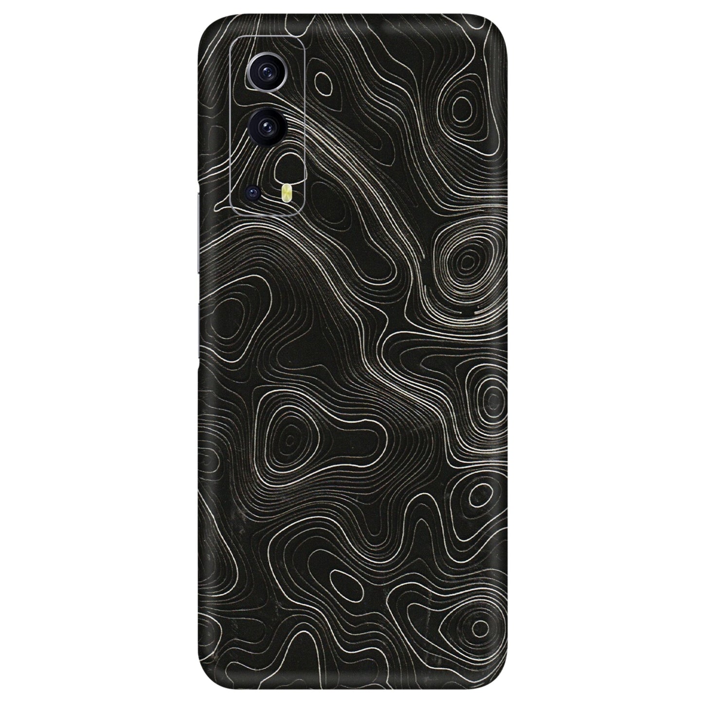 IQOO Phone Skins (All Models) - Black Swirl - 3D Embossed Finish (L-196) IQOO Z3 5G
