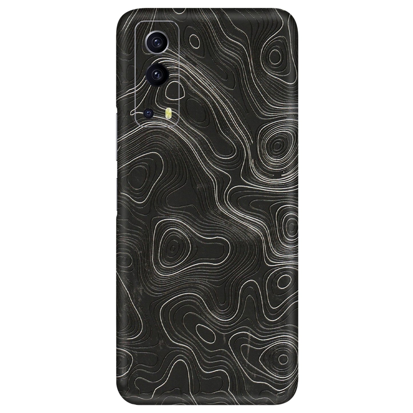 IQOO Phone Skins (All Models) - Abstract White Line Map - 3D Embossed Finish (L-269) IQOO Z3 5G