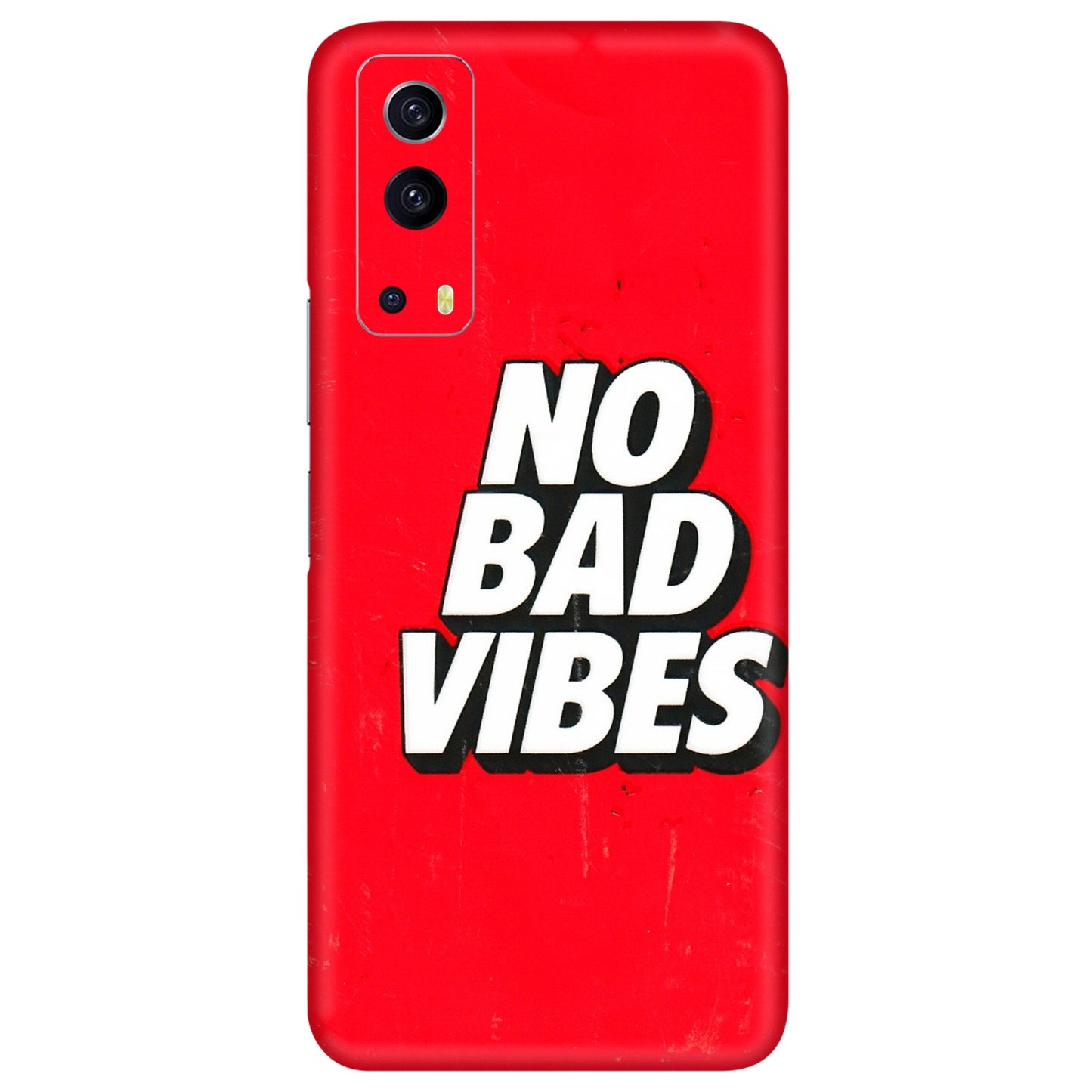 IQOO Phone Skins (All Models) - No Bad Vibes - 3D Embossed Finish (L-280) IQOO Z3 5G