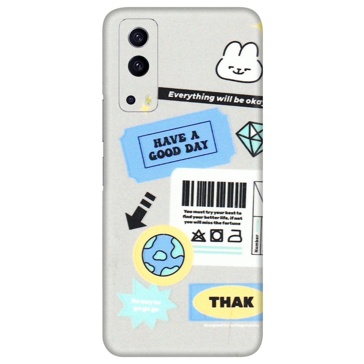 IQOO Phone Skins (All Models) - Will Be Okay Design - 3D Embossed Finish (L-316) IQOO Z3 5G