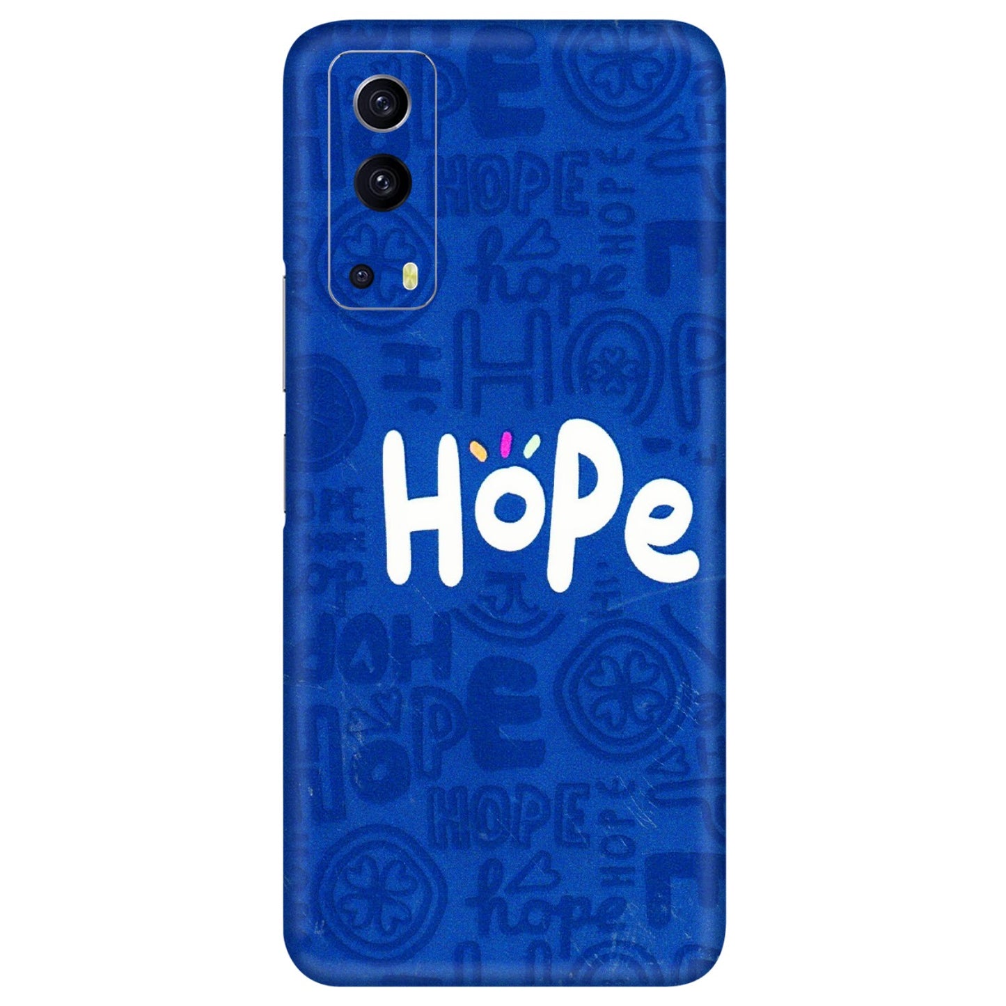 IQOO Phone Skins (All Models) - Hope Doodles Blue - 3D Embossed Finish (L-43) IQOO Z3 5G
