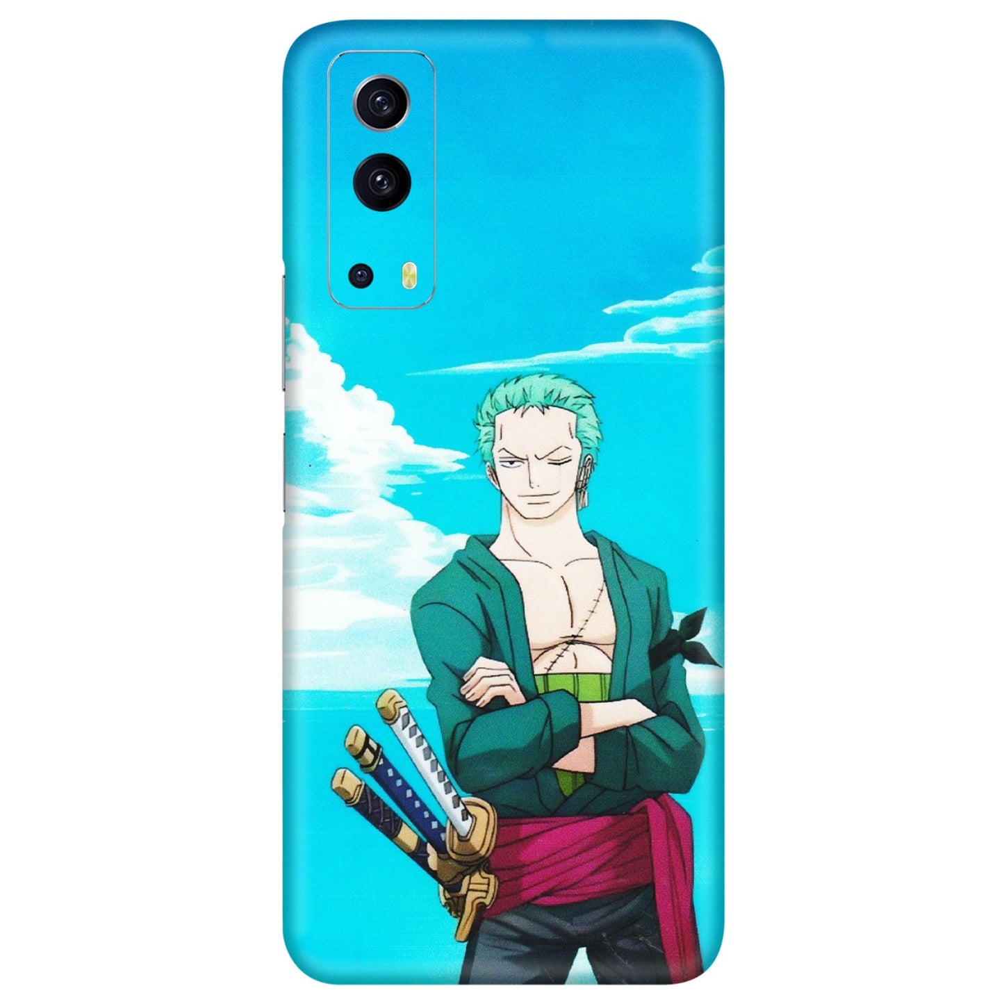 IQOO Phone Skins (All Models) - Cool Swordman Zoro Anime - Matte Finish (M-143) IQOO Z3 5G