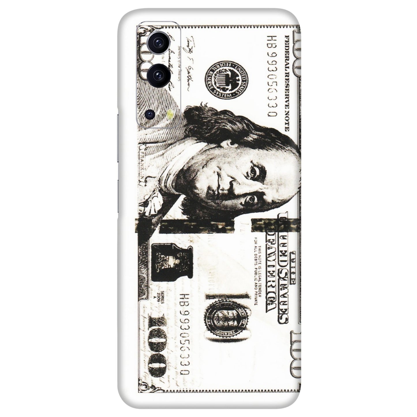 IQOO Phone Skins (All Models) - 100 Dollar Currency - Transparent Finish (T-01) IQOO Z3 5G