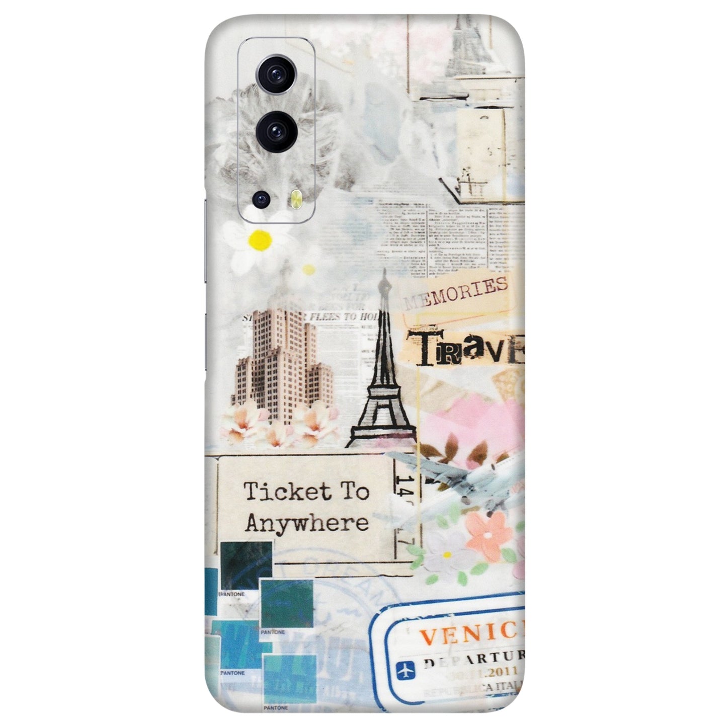 IQOO Phone Skins (All Models) - Travel Memories - Transparent Finish (T-09) IQOO Z3 5G