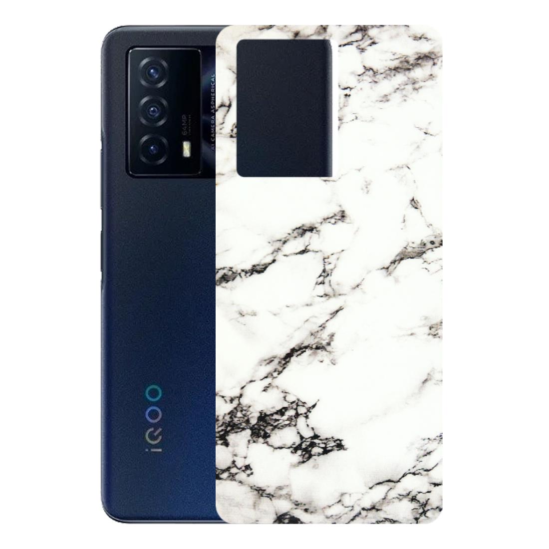 IQOO Phone Skins (All Models) - Black and White Marble Texture - 3D Embossed Finish (L-124) IQOO Z5