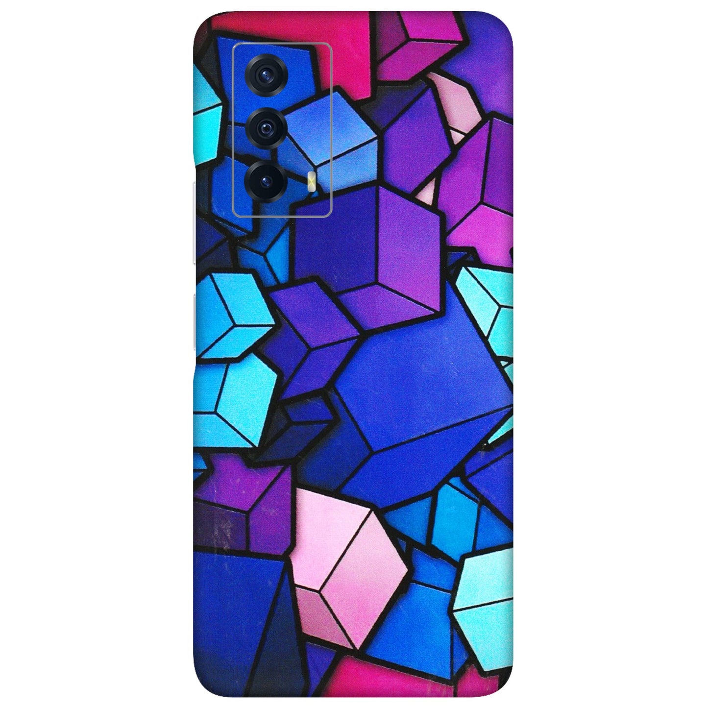 IQOO Phone Skins (All Models) - Cube Doodle - 3D Embossed Finish (L-141) IQOO Z5