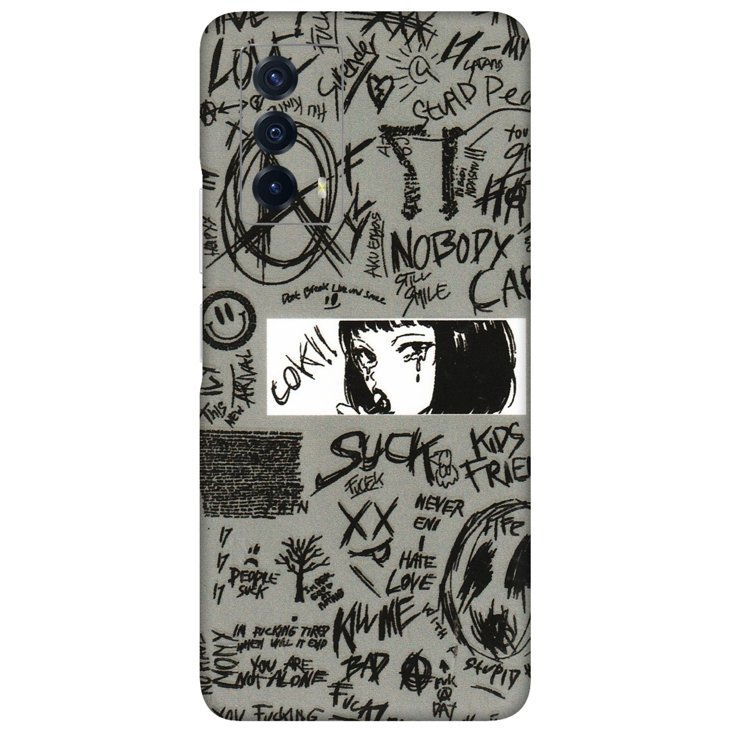IQOO Phone Skins (All Models) - Never Have Love Anime - 3D Embossed Finish (L-260) IQOO Z5