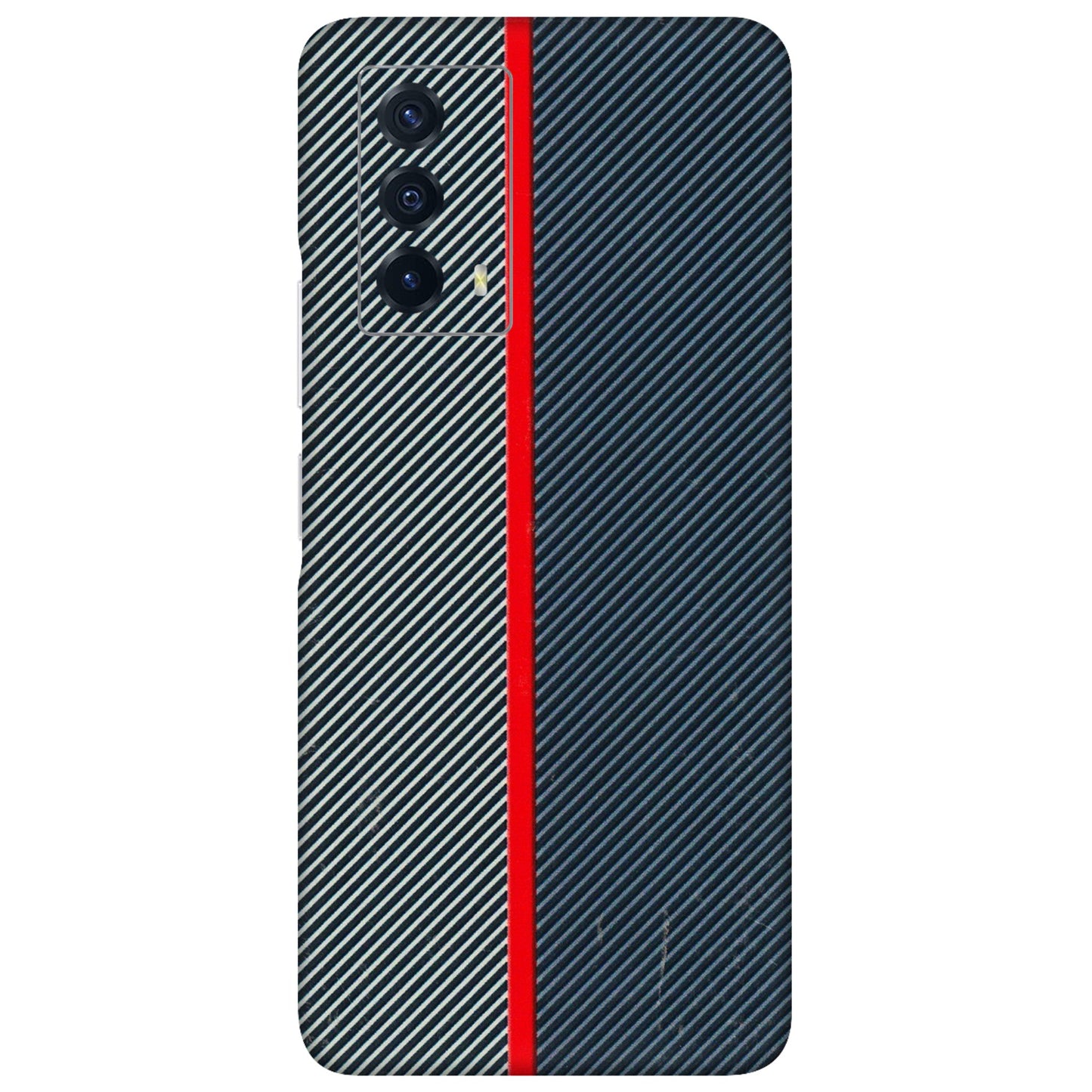 IQOO Phone Skins (All Models) - Blue Sober Lines - 3D Embossed Finish (L-305) IQOO Z5