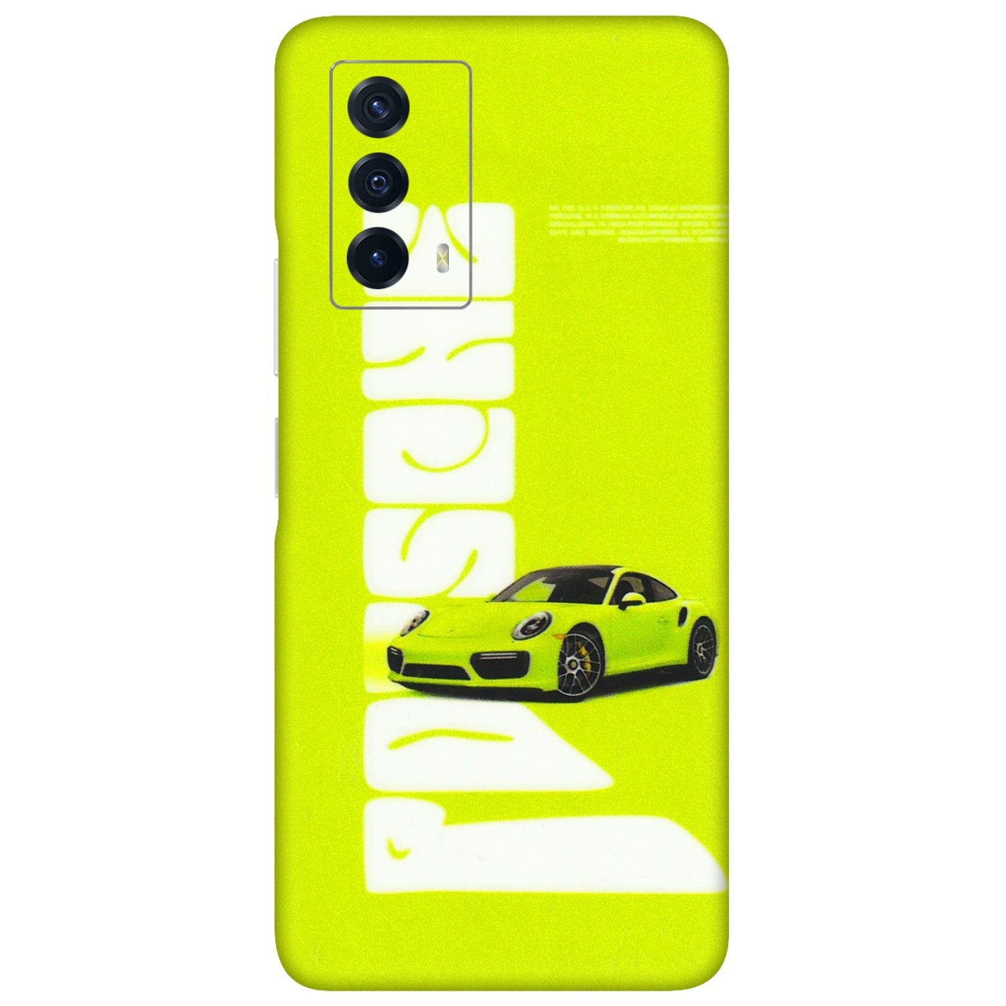 IQOO Phone Skins (All Models) - Lime Green Porche - 3D Embossed Finish (L-30) IQOO Z5