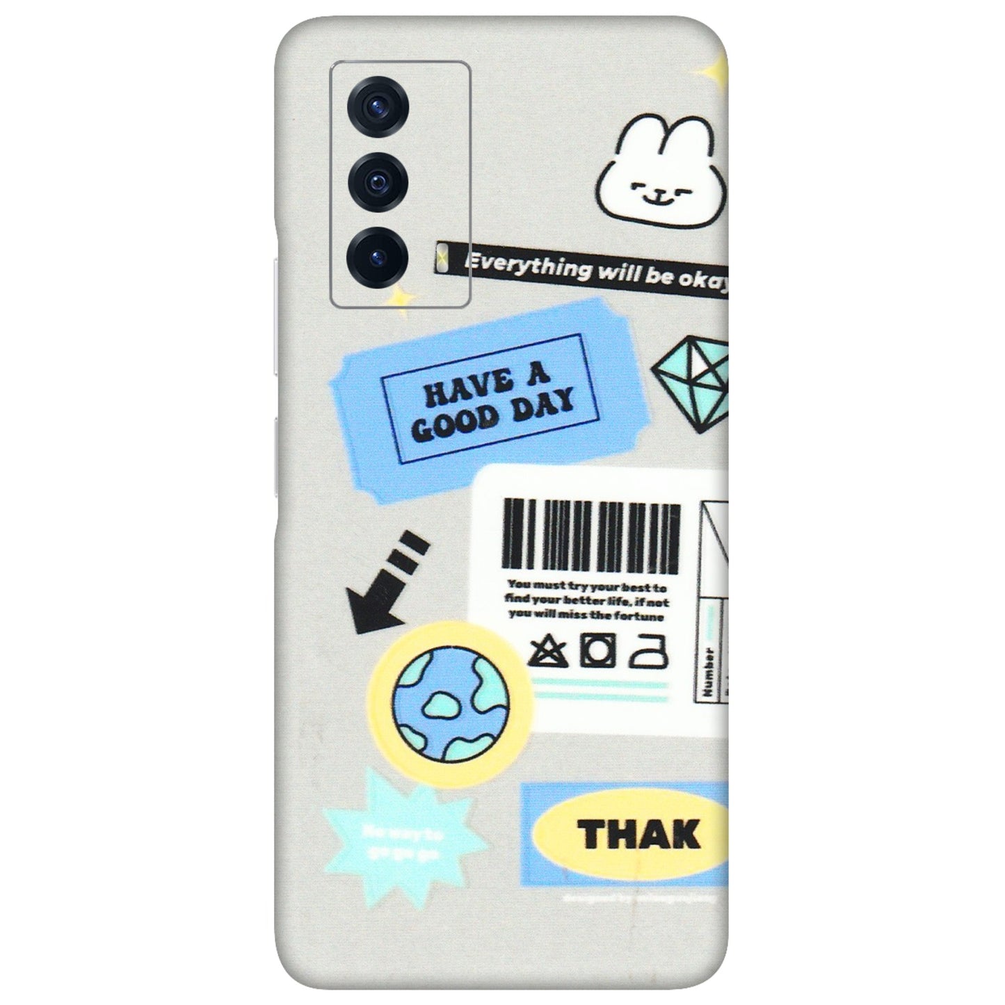 IQOO Phone Skins (All Models) - Will Be Okay Design - 3D Embossed Finish (L-316) IQOO Z5