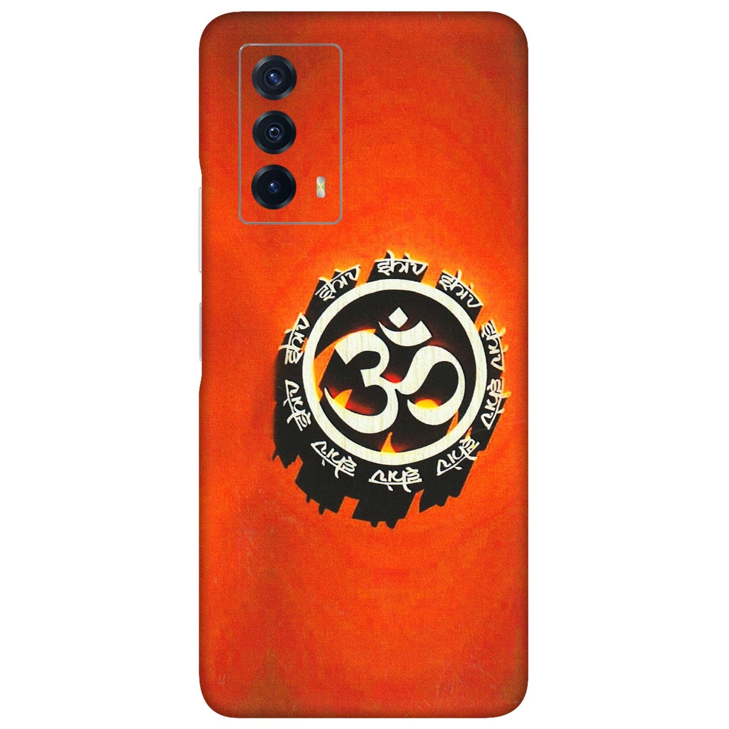 IQOO Phone Skins (All Models) - Aum Shiv Orange - 3D Embossed Finish (L-32) IQOO Z5