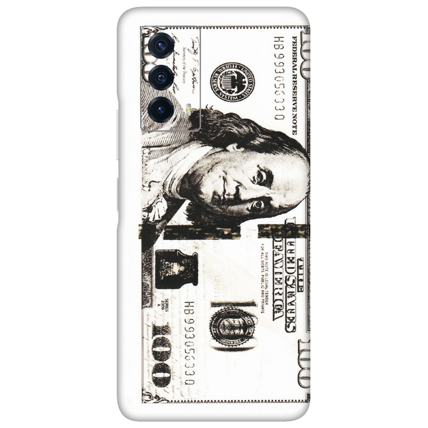 IQOO Phone Skins (All Models) - 100 Dollar Currency - Transparent Finish (T-01) IQOO Z5