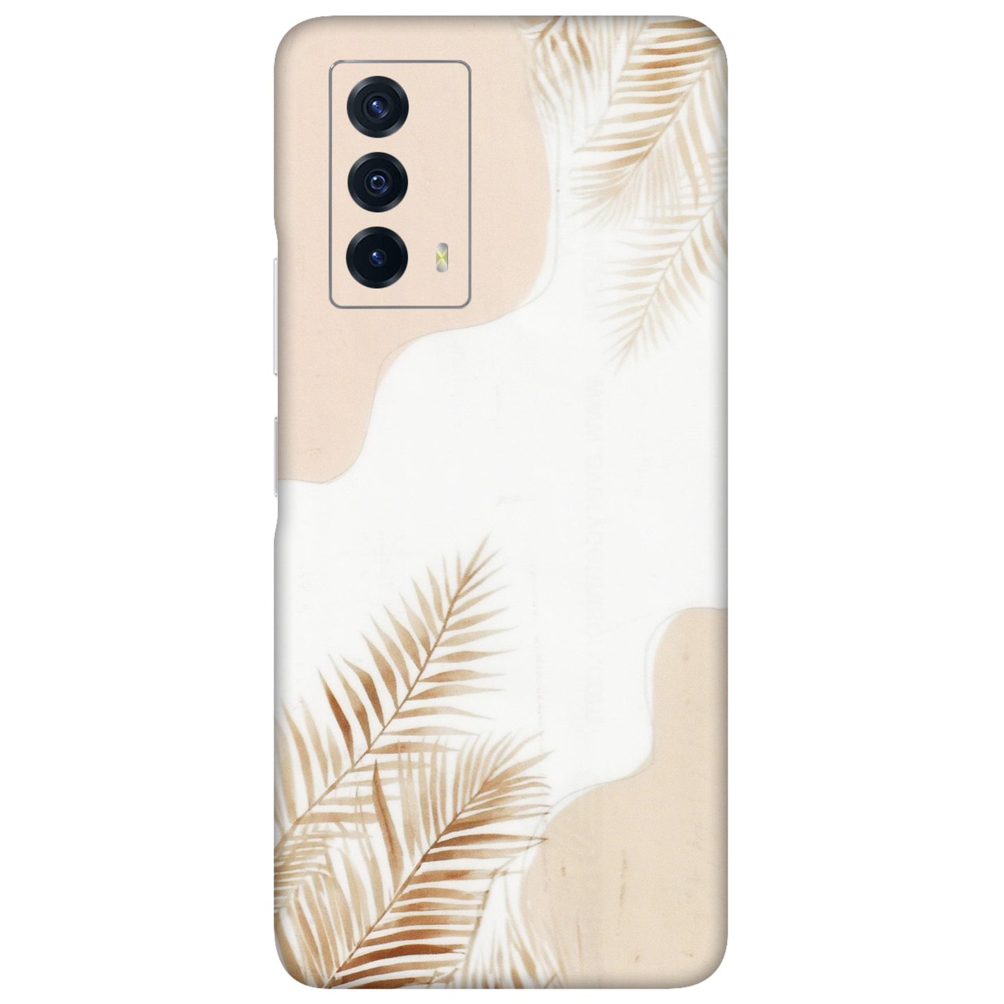 IQOO Phone Skins (All Models) - Gold Petals Abstract - Transparent Finish (T-08) IQOO Z5