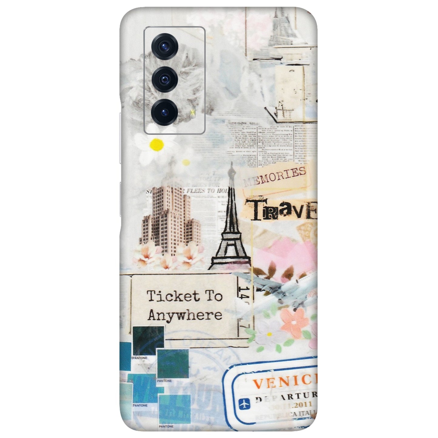 IQOO Phone Skins (All Models) - Travel Memories - Transparent Finish (T-09) IQOO Z5