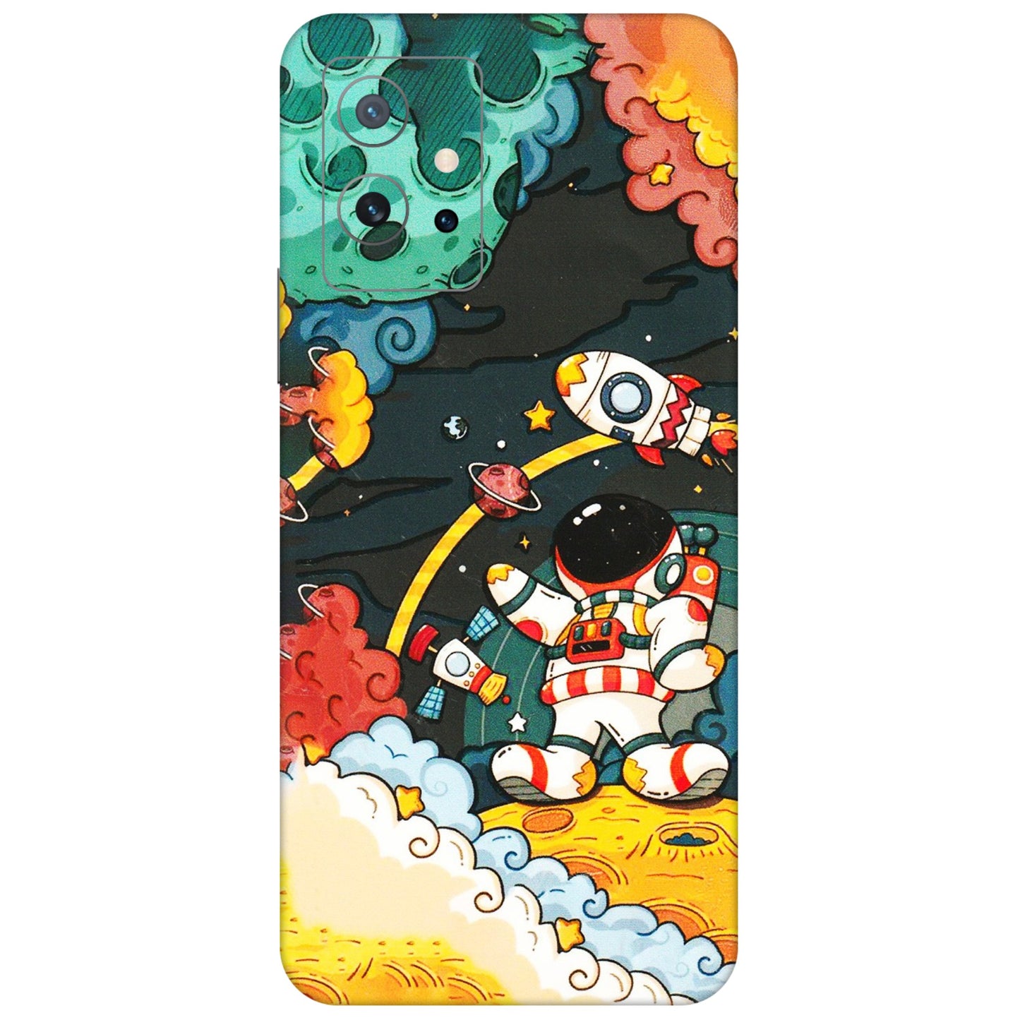 IQOO Phone Skins (All Models) - Astronauts & Spaceship - 3D Embossed Finish (L-145) IQOO Z6 5G