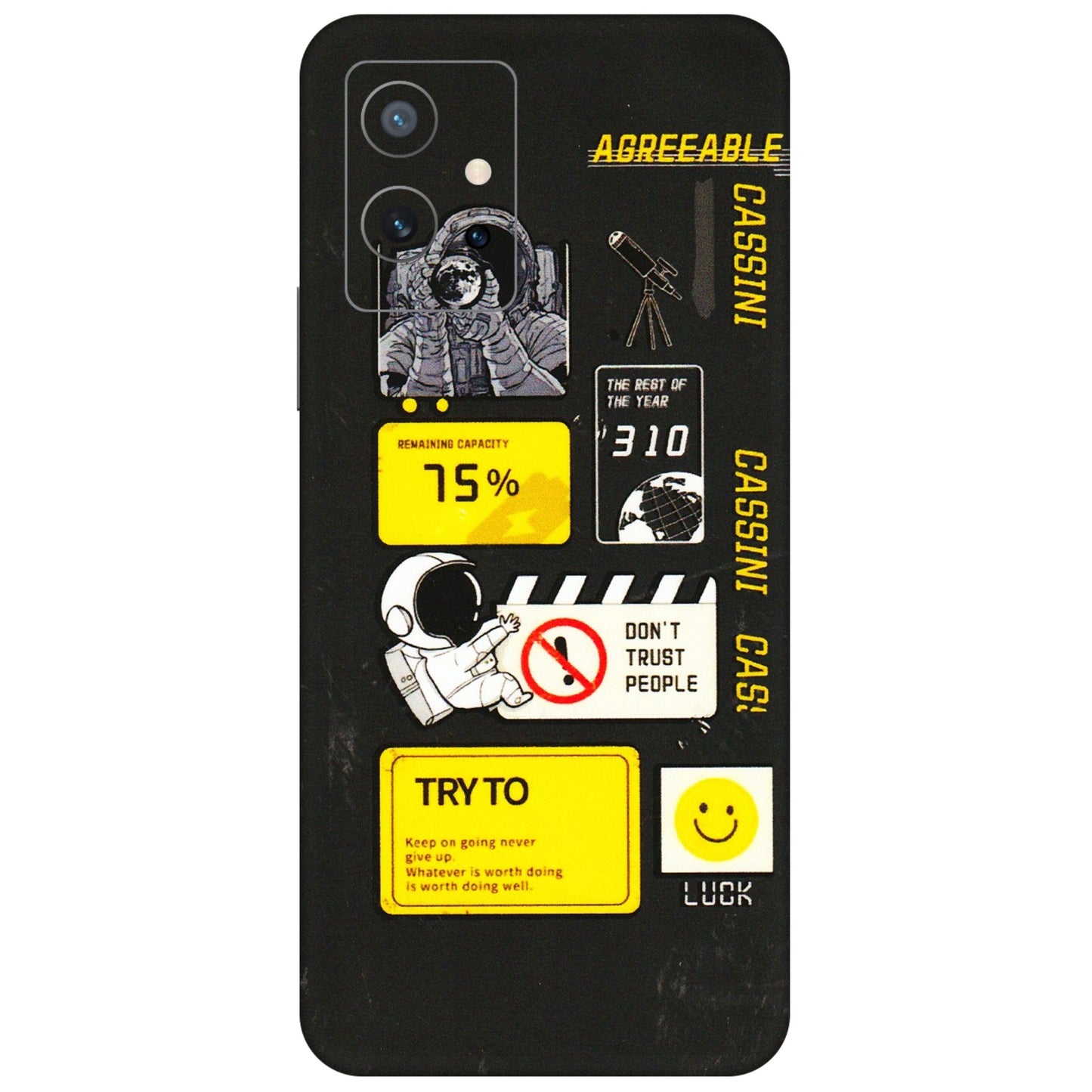 IQOO Phone Skins (All Models) - Black Cassini - 3D Embossed Finish (L-161) IQOO Z6 5G