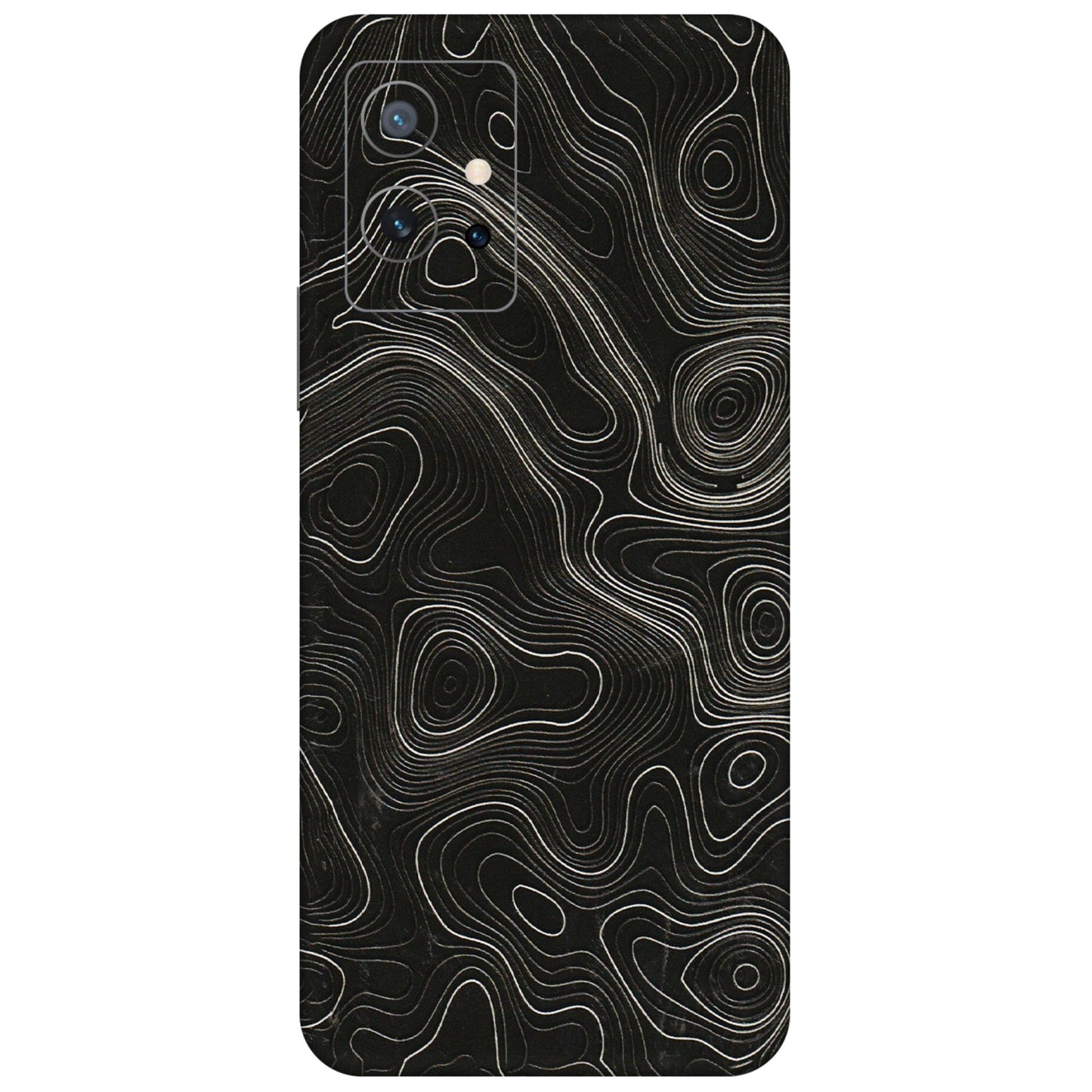 IQOO Phone Skins (All Models) - Black Swirl - 3D Embossed Finish (L-196) IQOO Z6 5G