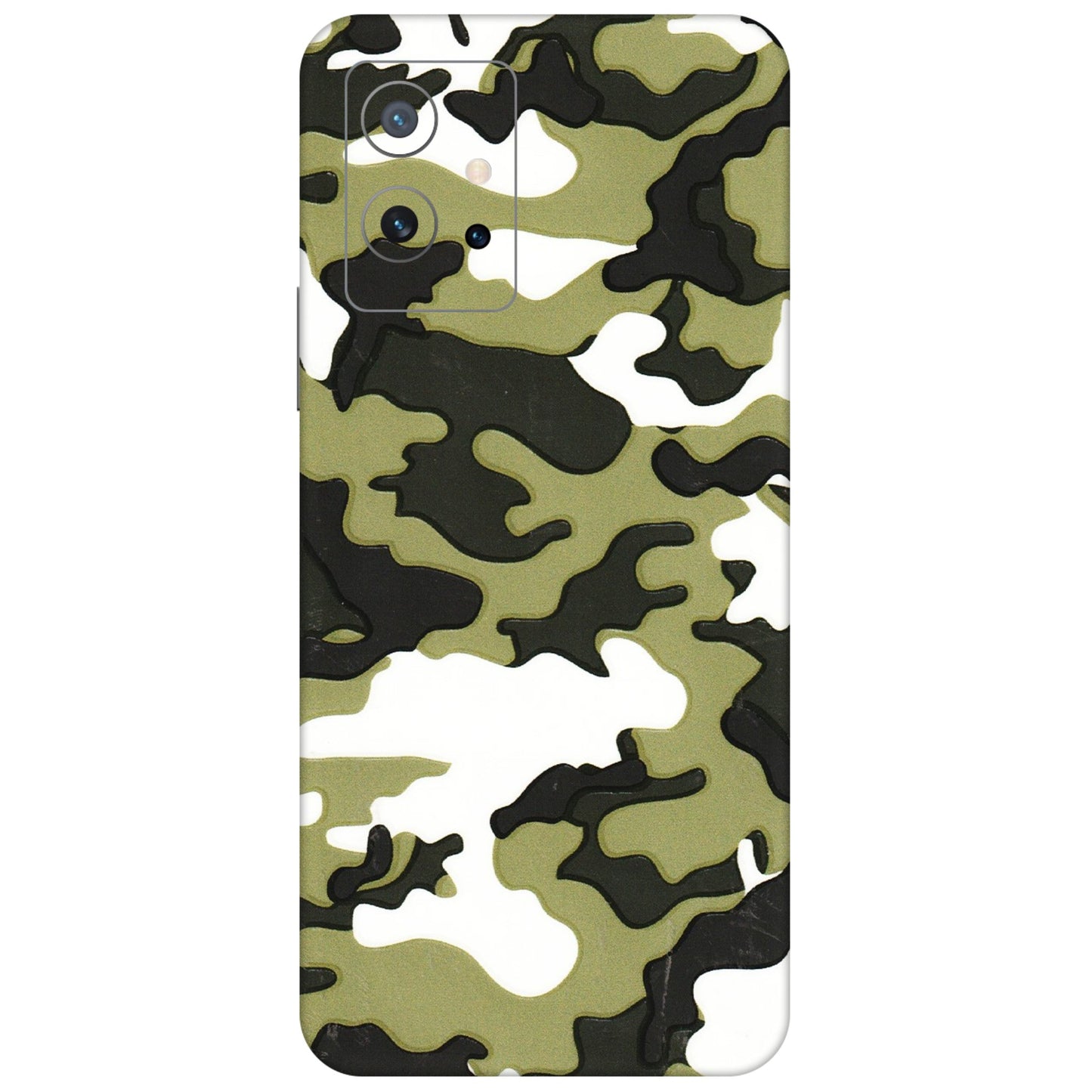IQOO Phone Skins (All Models) - Camouflages White And Green - 3D Embossed Finish (L-243) IQOO Z6 5G