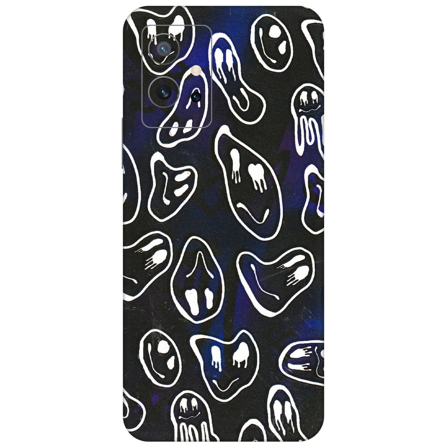IQOO Phone Skins (All Models) - Distorted Smileys - 3D Embossed Finish (L-92) IQOO Z6 5G