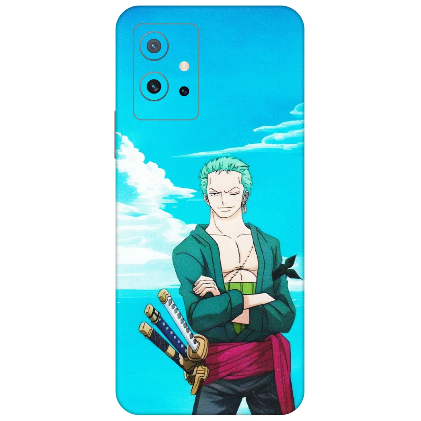 IQOO Phone Skins (All Models) - Cool Swordman Zoro Anime - Matte Finish (M-143) IQOO Z6 5G