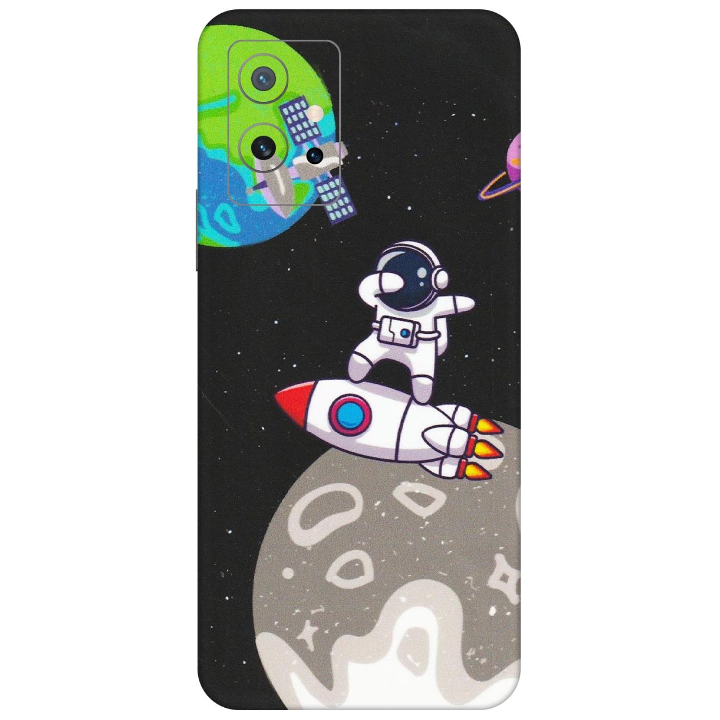IQOO Phone Skins (All Models) - Astronaut Vibing Toon Running - Matte Finish (M-39) IQOO Z6 5G