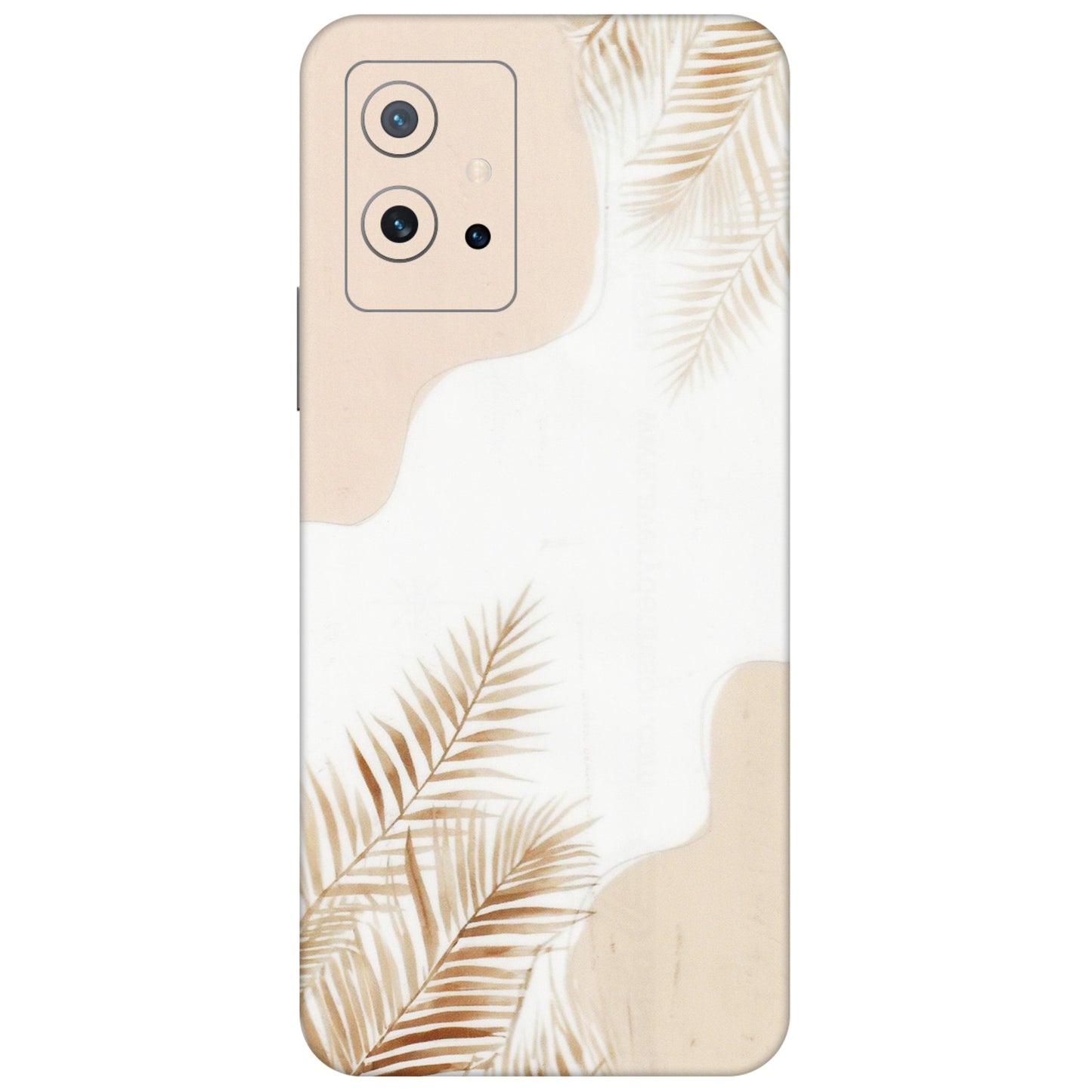 IQOO Phone Skins (All Models) - Gold Petals Abstract - Transparent Finish (T-08) IQOO Z6 5G