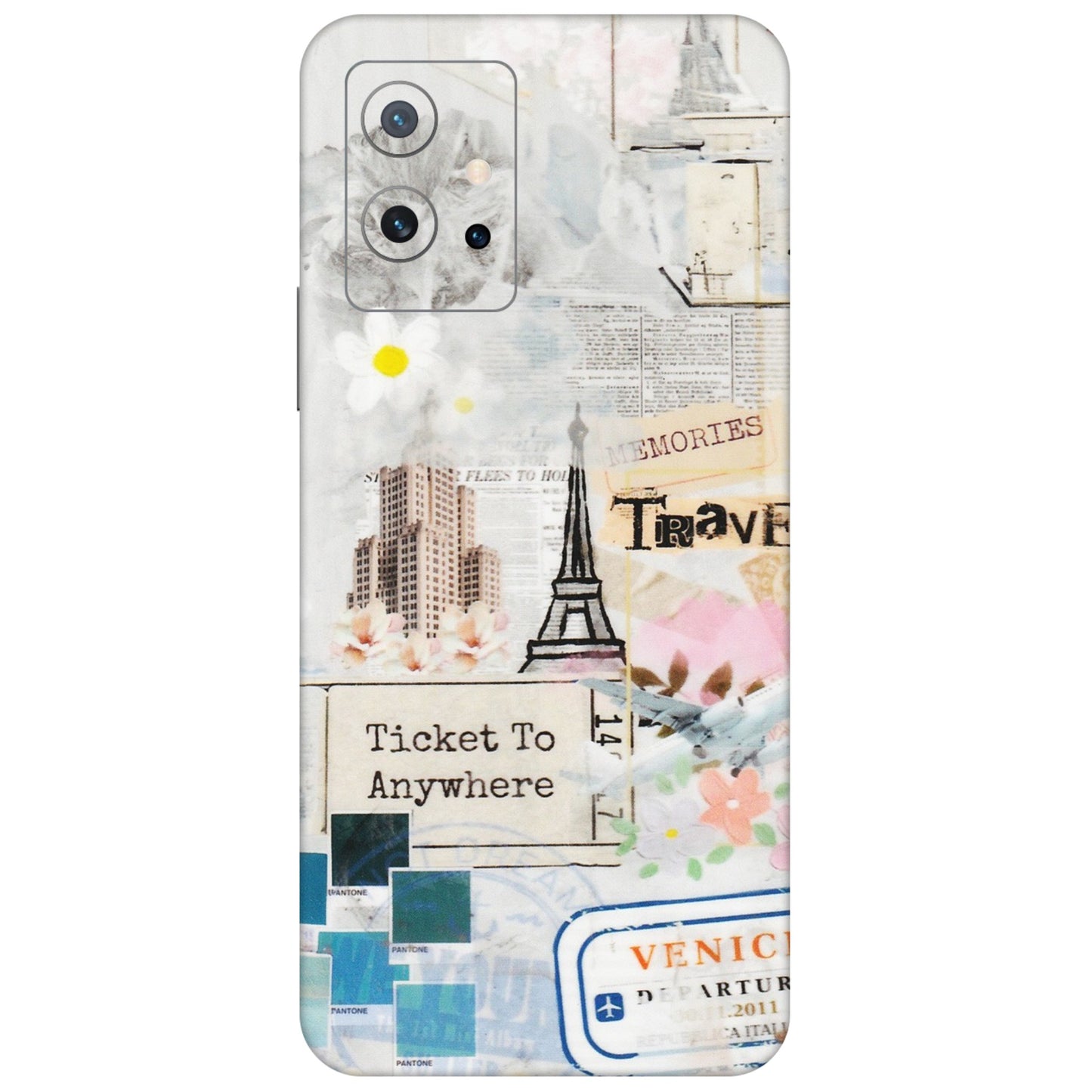 IQOO Phone Skins (All Models) - Travel Memories - Transparent Finish (T-09) IQOO Z6 5G