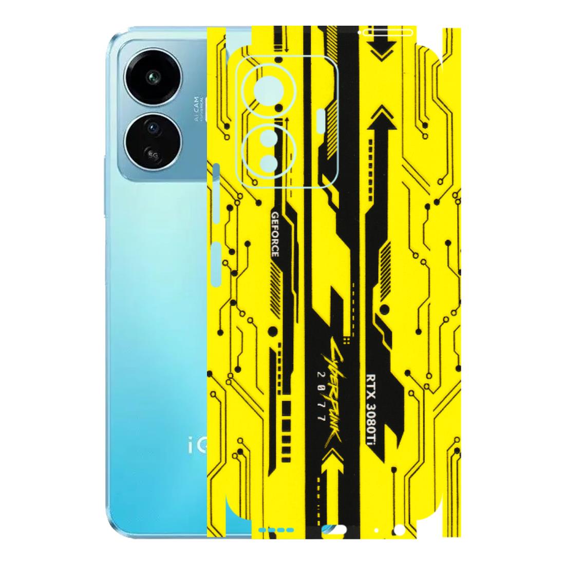 IQOO Phone Skins (All Models) - Yellow Cyberpunk - 3D Embossed Finish (L-93) IQOO Z6 Lite 5G