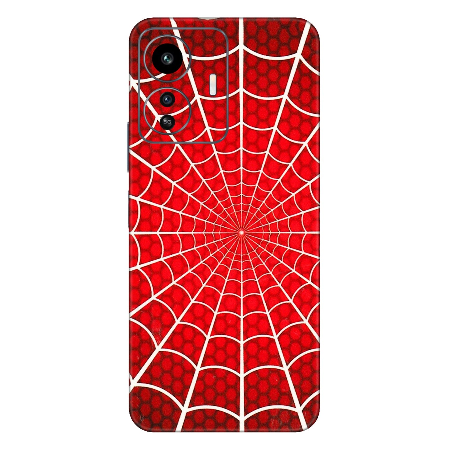 IQOO Phone Skins (All Models) - Classic Spidey Web - 3D Embossed Finish (L-115) IQOO Z6 Lite 5G