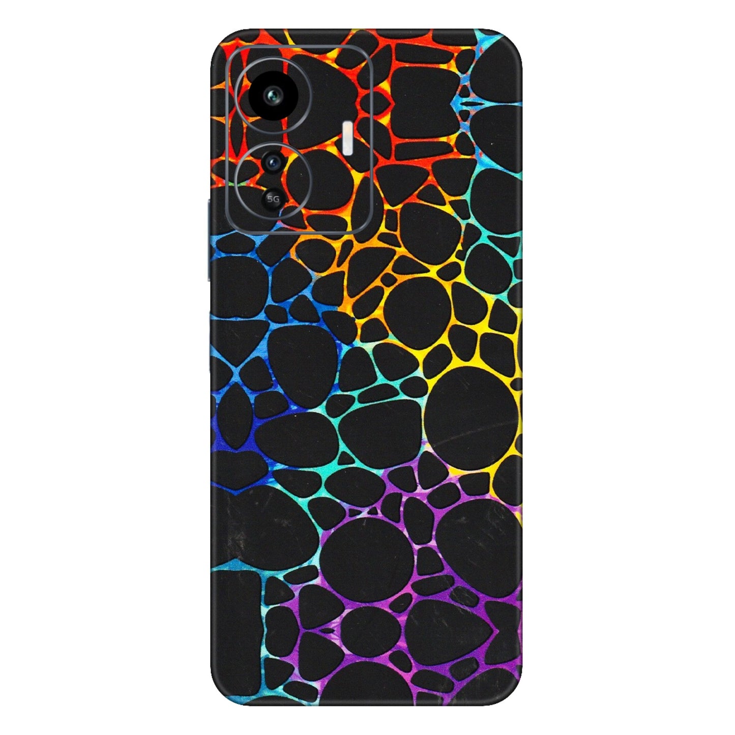 IQOO Phone Skins (All Models) - Abstract Art MultiColour - 3D Embossed Finish (L-133) IQOO Z6 Lite 5G