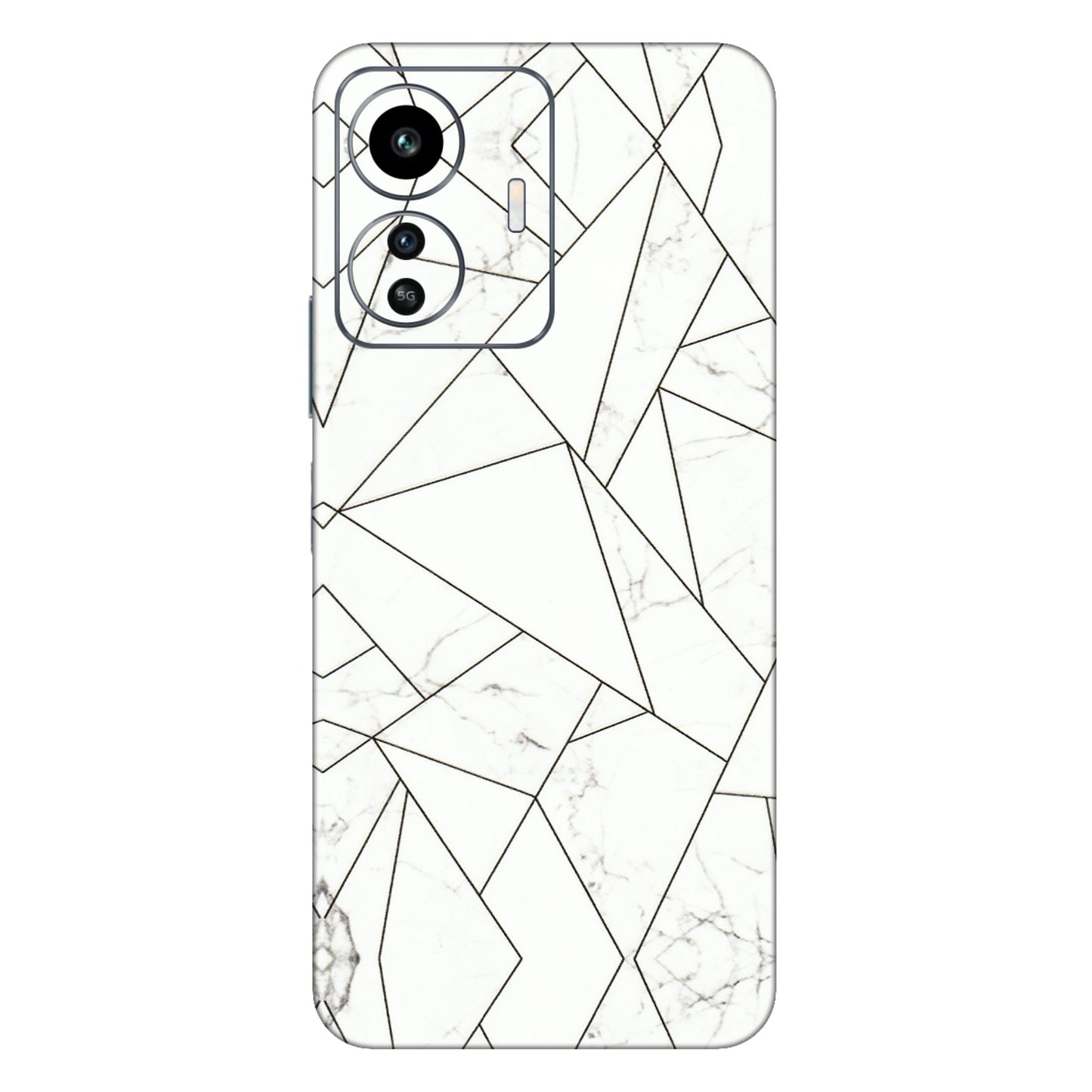IQOO Phone Skins (All Models) - Luxury White Marble Effect - 3D Embossed Finish (L-168) IQOO Z6 Lite 5G