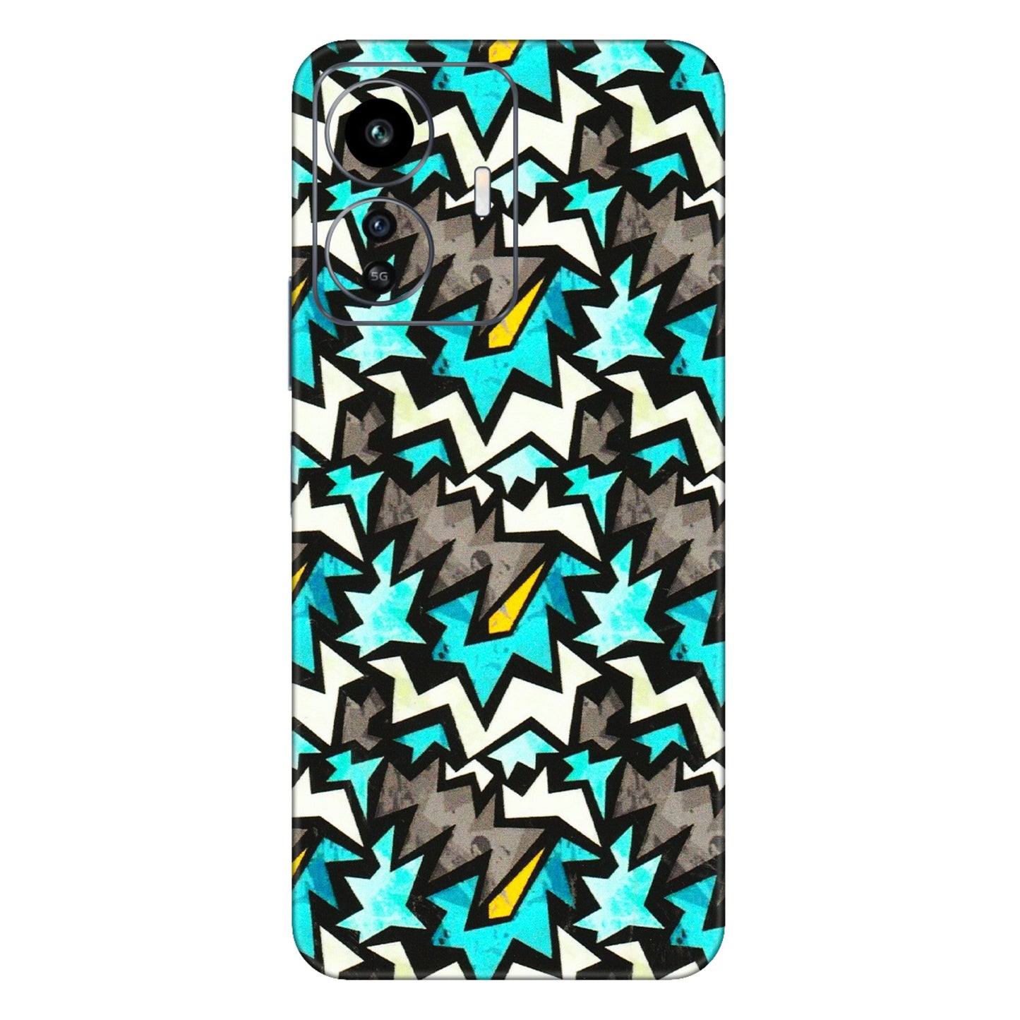 IQOO Phone Skins (All Models) - Funky Zig Zag - 3D Embossed Finish (L-223) IQOO Z6 Lite 5G