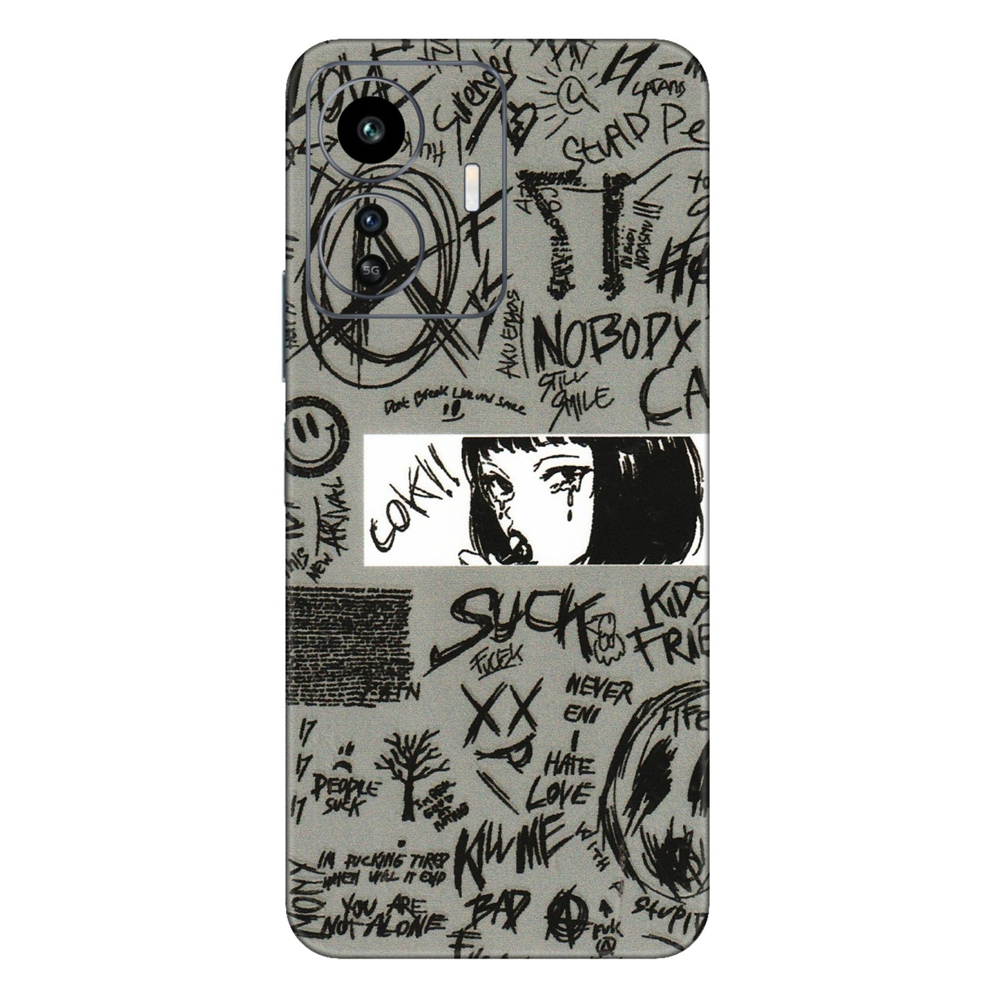 IQOO Phone Skins (All Models) - Never Have Love Anime - 3D Embossed Finish (L-260) IQOO Z6 Lite 5G