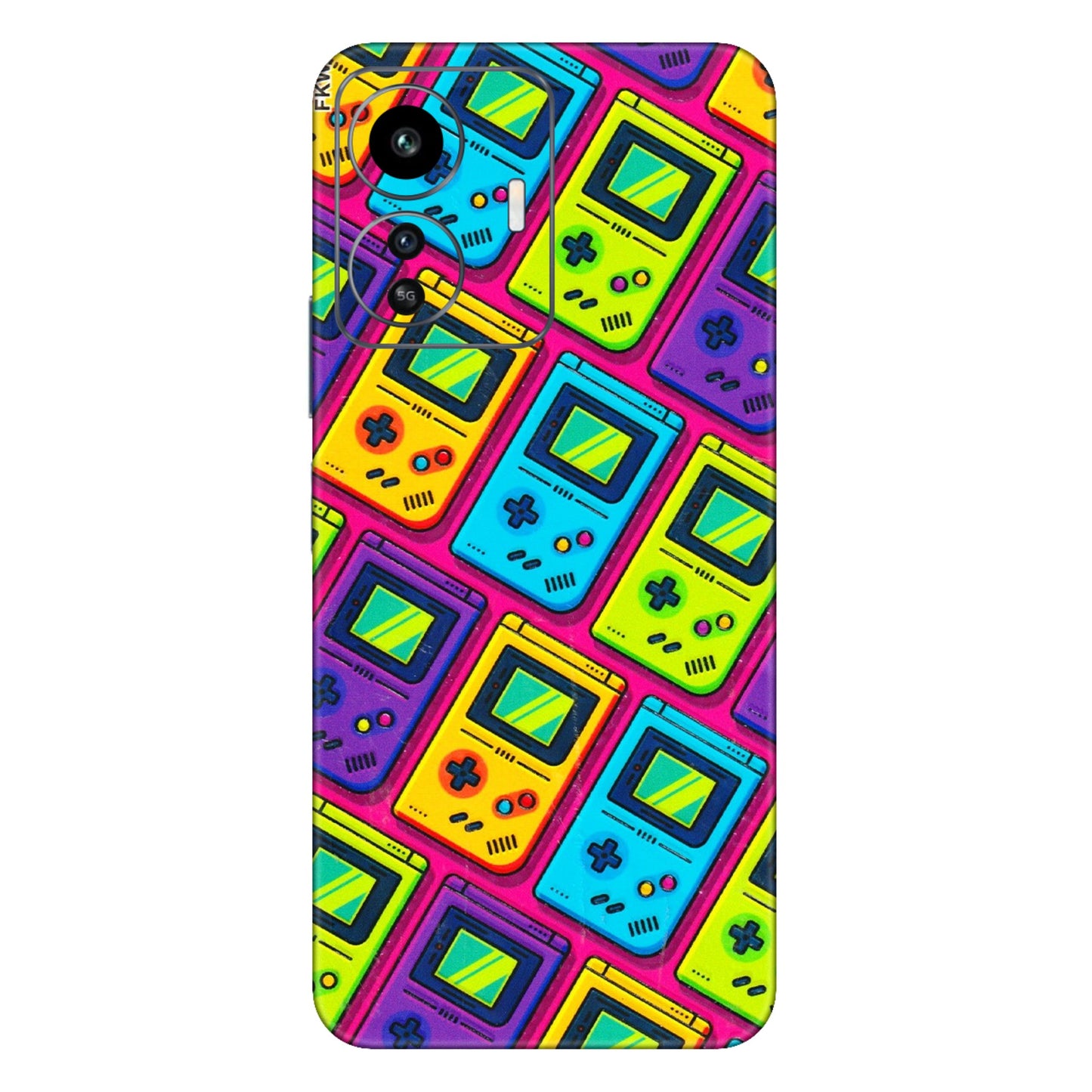 IQOO Phone Skins (All Models) - Gameboy Colourful - 3D Embossed Finish (L-266) IQOO Z6 Lite 5G