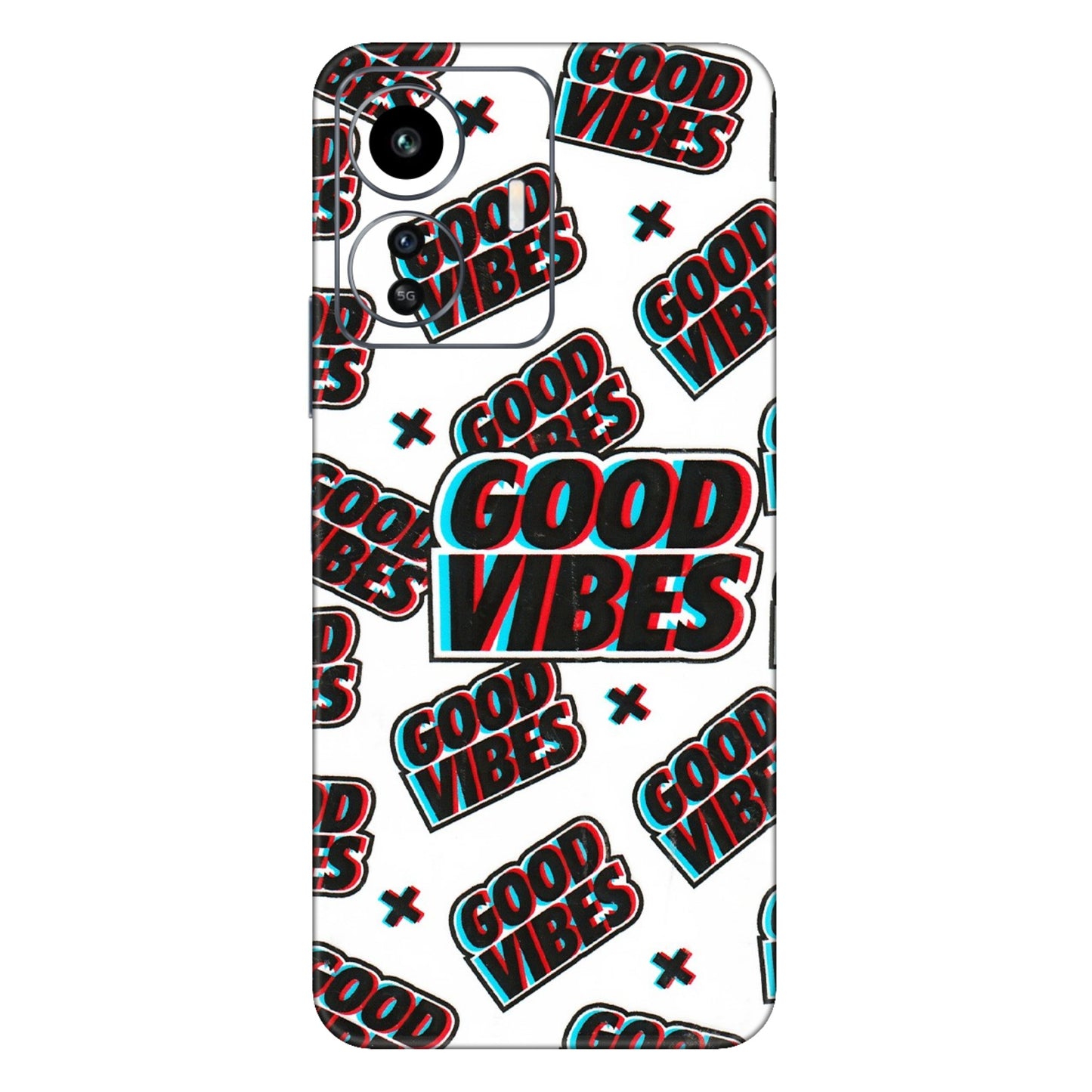 IQOO Phone Skins (All Models) - Good Vibes - 3D Embossed Finish (L-282) IQOO Z6 Lite 5G