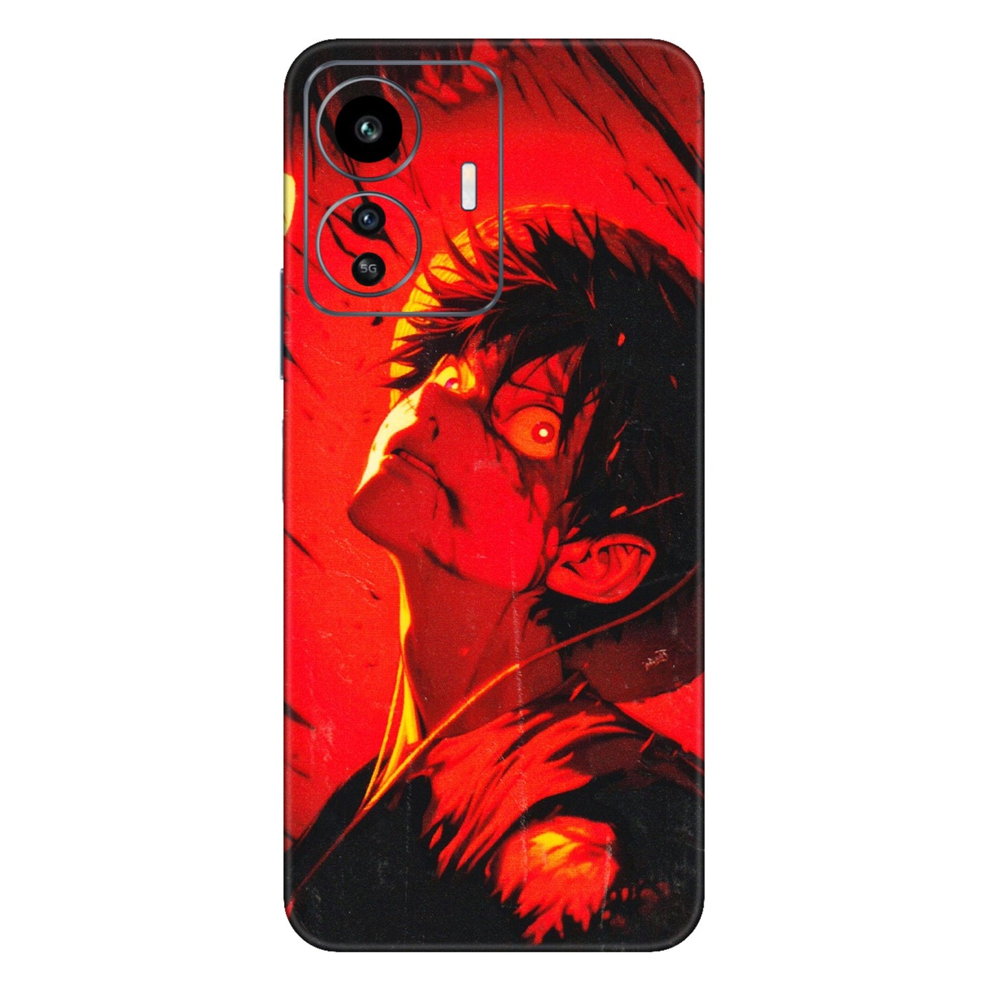 IQOO Phone Skins (All Models) - D.Luffy Power Up One Piece Anime - 3D Embossed Finish (L-326) IQOO Z6 Lite 5G