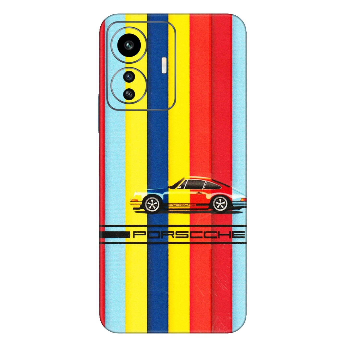 IQOO Phone Skins (All Models) - Multicolour Porche - 3D Embossed Finish (L-39) IQOO Z6 Lite 5G