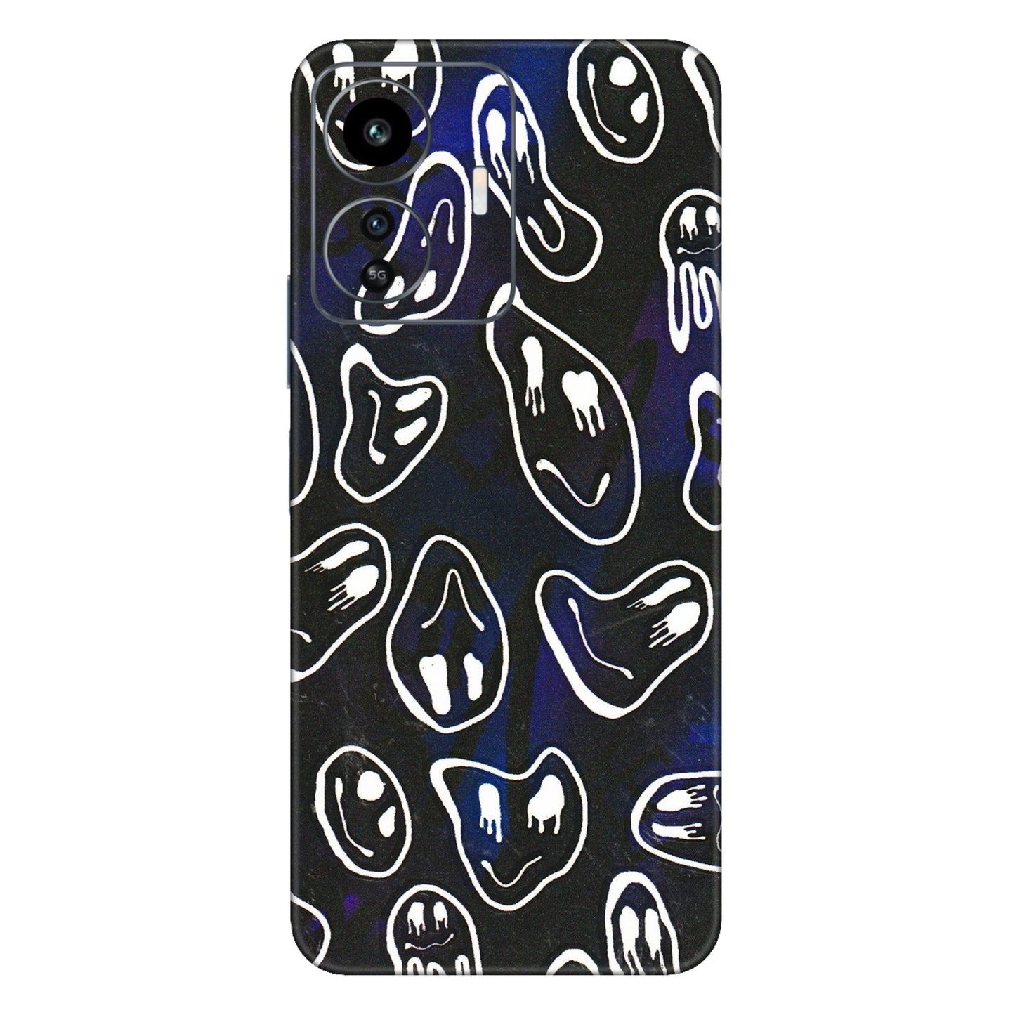 IQOO Phone Skins (All Models) - Distorted Smileys - 3D Embossed Finish (L-92) IQOO Z6 Lite 5G
