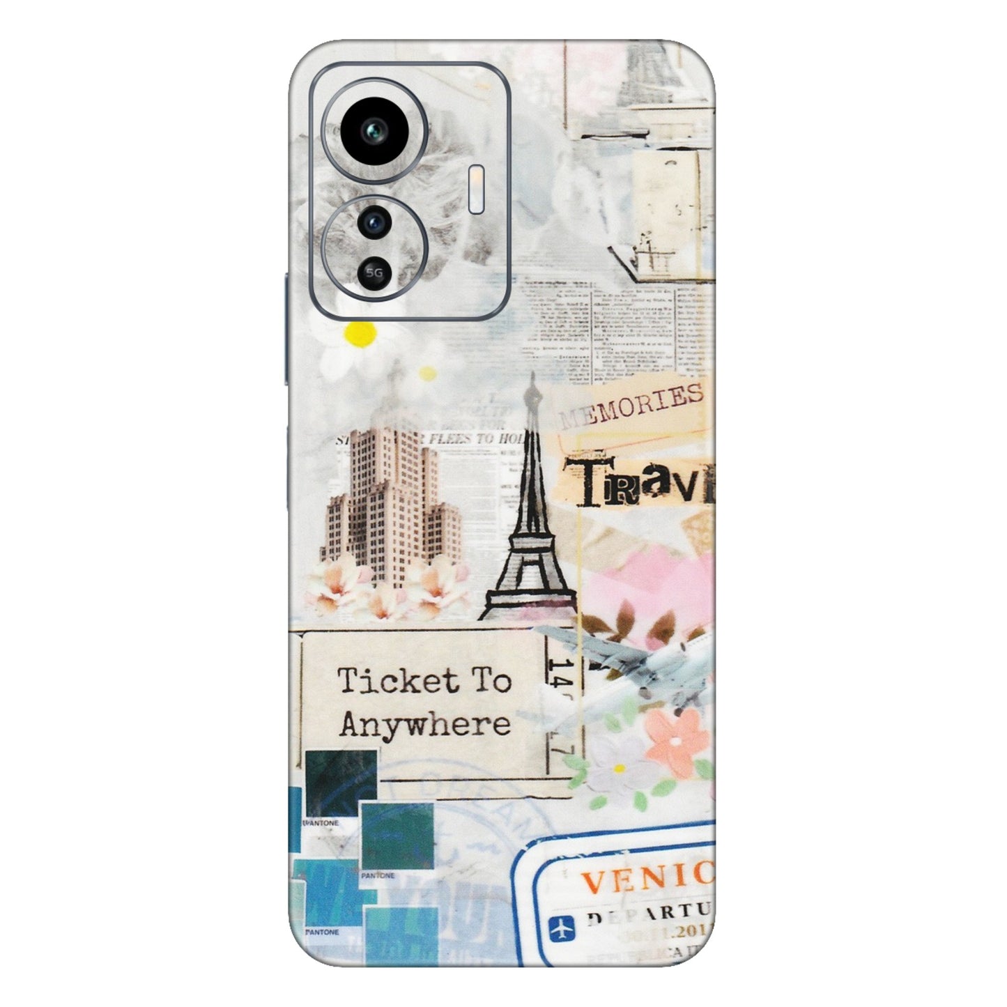 IQOO Phone Skins (All Models) - Travel Memories - Transparent Finish (T-09) IQOO Z6 Lite 5G