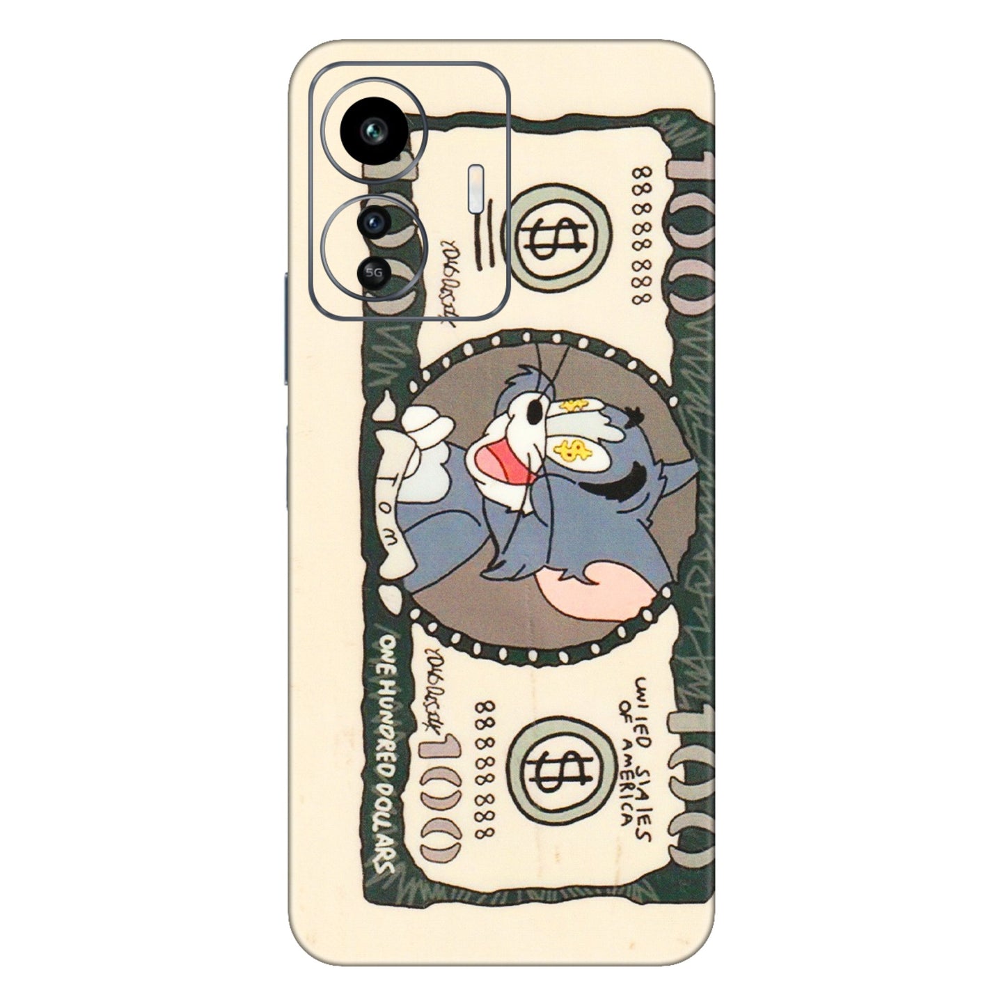 IQOO Phone Skins (All Models) - One Hundred Dollar Tom - Transparent Finish (T-16) IQOO Z6 Lite 5G