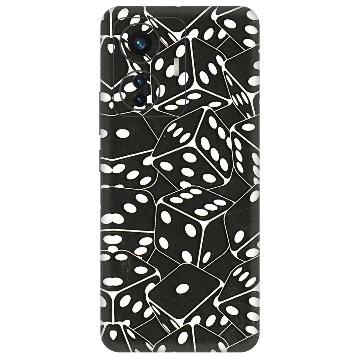 IQOO Phone Skins (All Models) - Big Black Dices - 3D Embossed Finish (L-106) IQOO Z6 PRO 5G